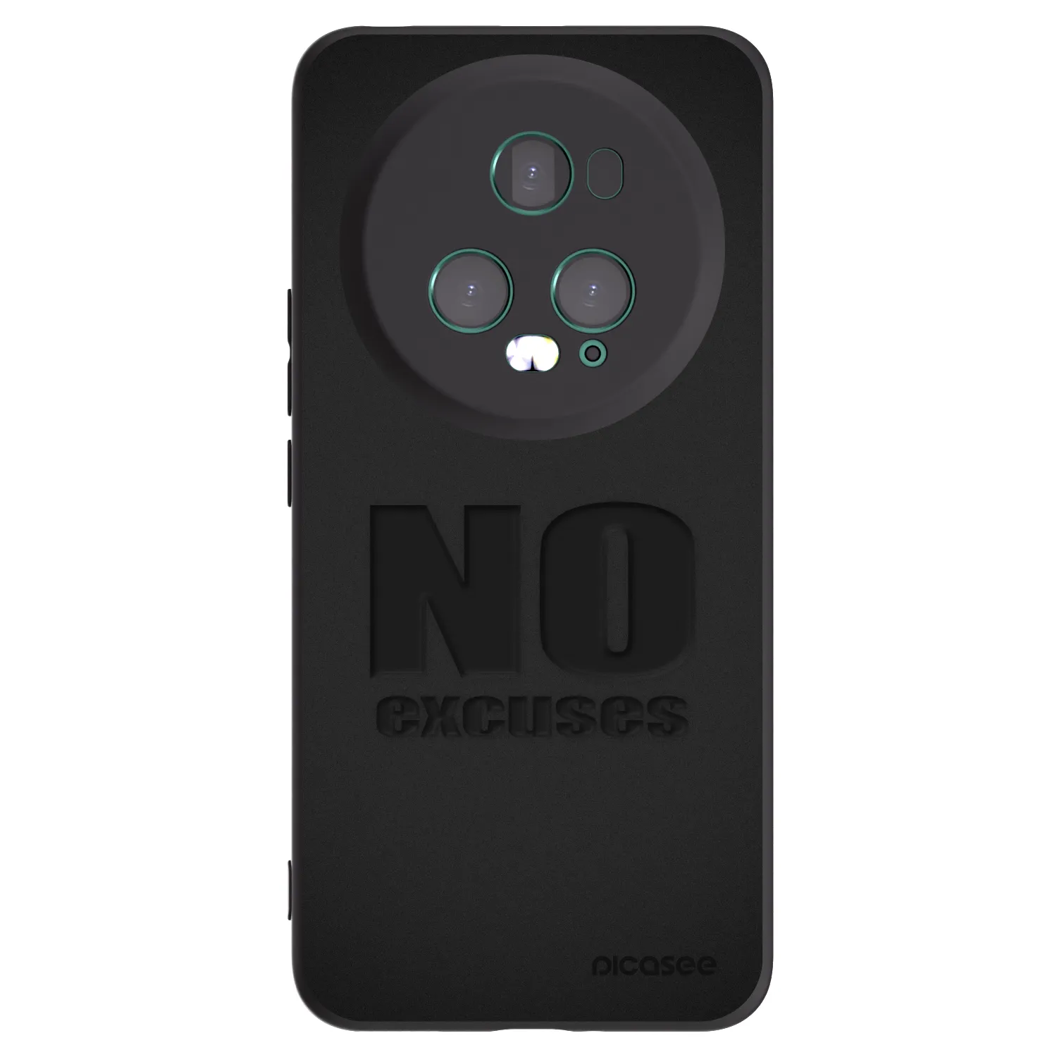 Picasee silikonowe czarne etui na Honor Magic5 Pro - No Excuses