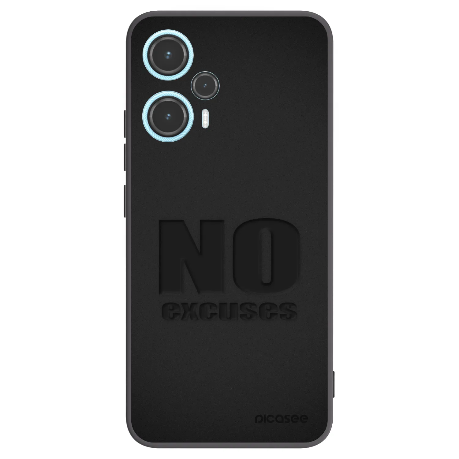 Picasee silikonowe czarne etui na Xiaomi Poco F5 - No Excuses