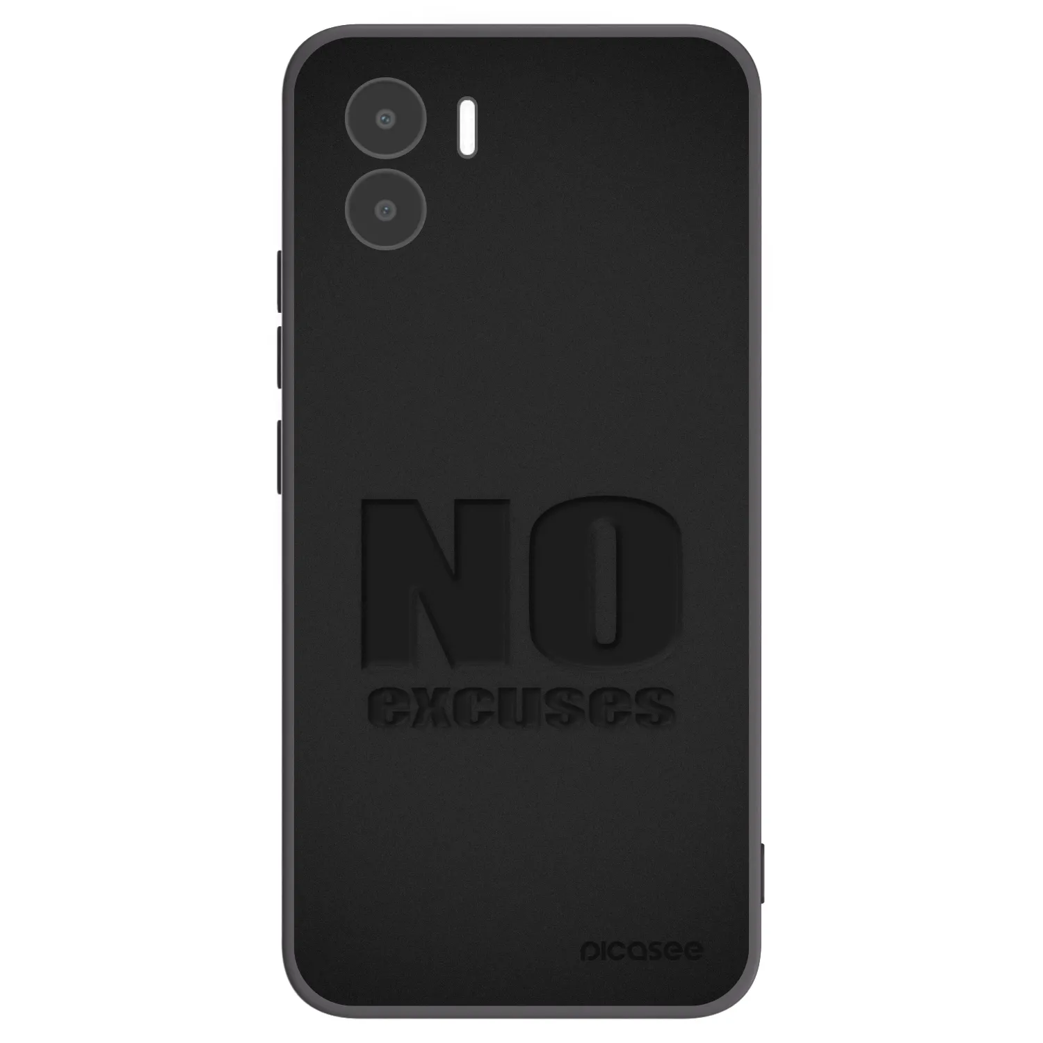 Picasee silikonowe czarne etui na Xiaomi Redmi A2 - No Excuses