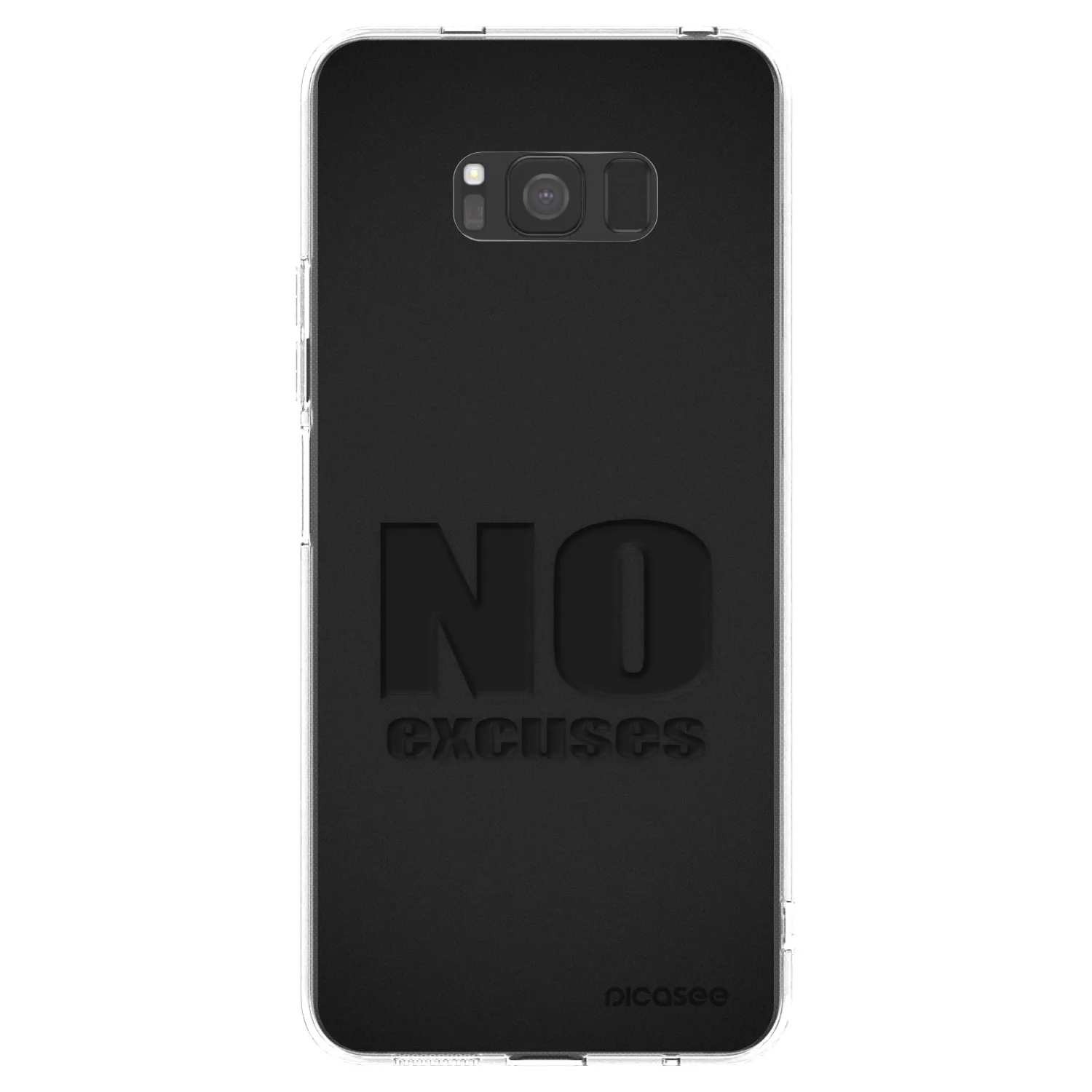 Picasee silikonowe przeźroczyste etui na Samsung Galaxy S8 G950F - No Excuses
