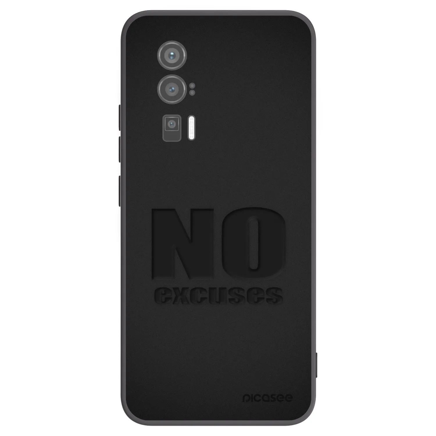 Picasee silikonowe czarne etui na Xiaomi Poco F5 Pro 5G - No Excuses