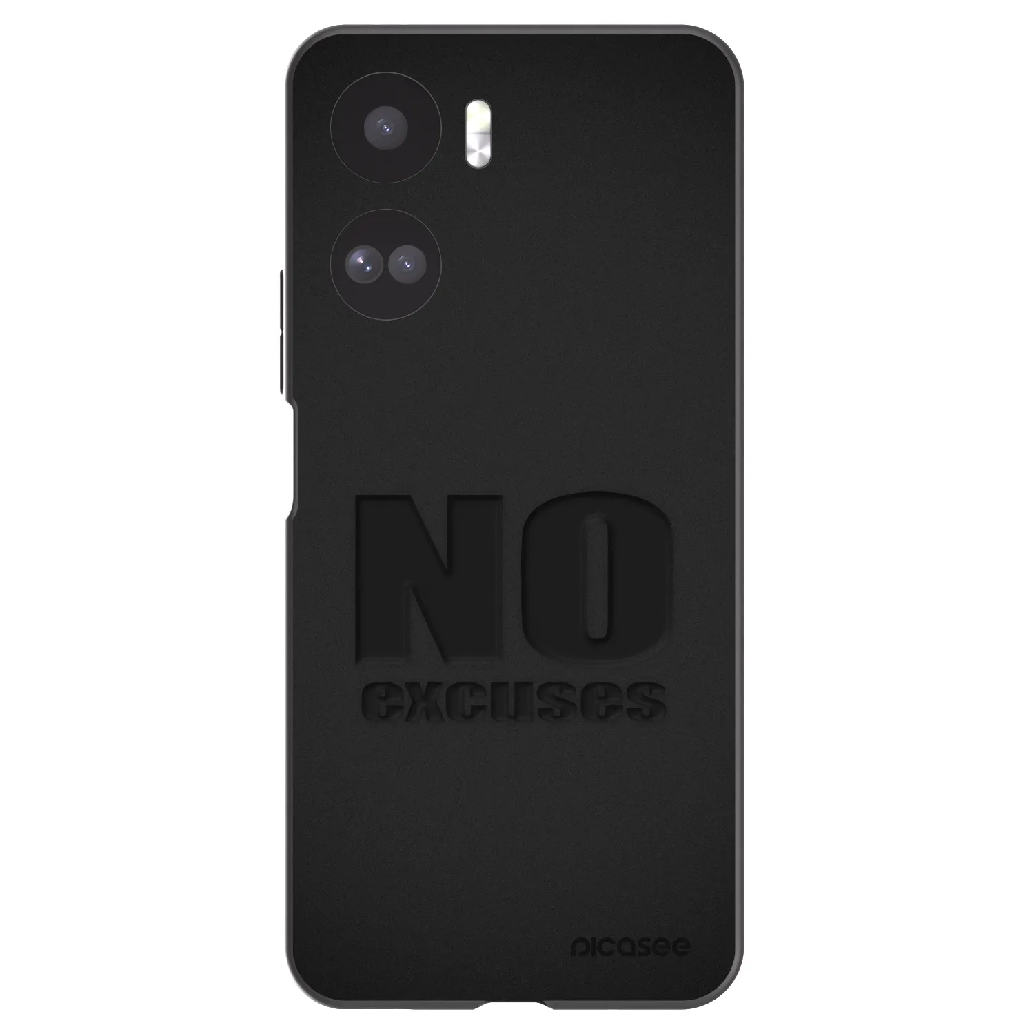 Picasee silikonowe czarne etui na Honor 90 Lite 5G - No Excuses