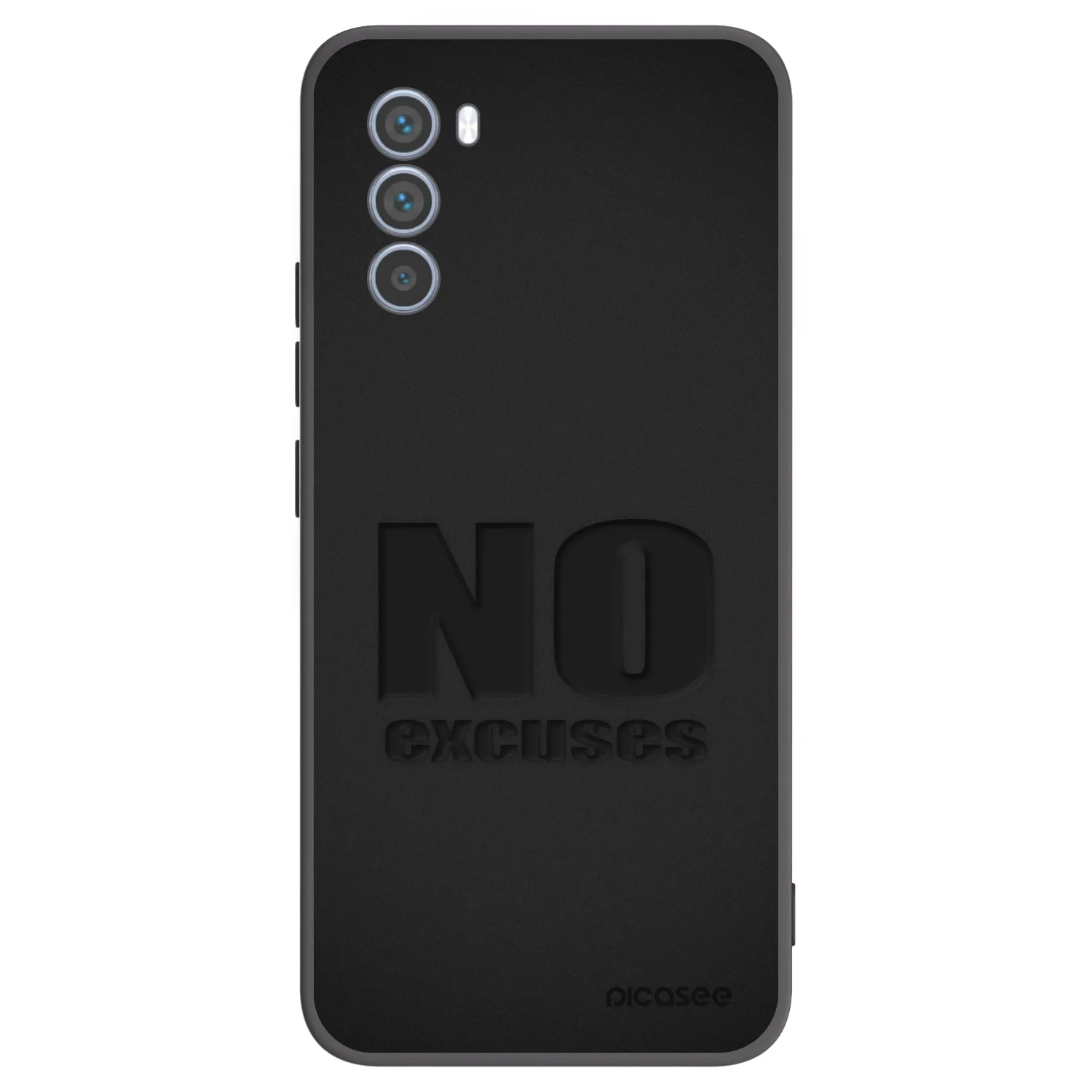 Picasee silikonowe czarne etui na Motorola Moto G62 - No Excuses