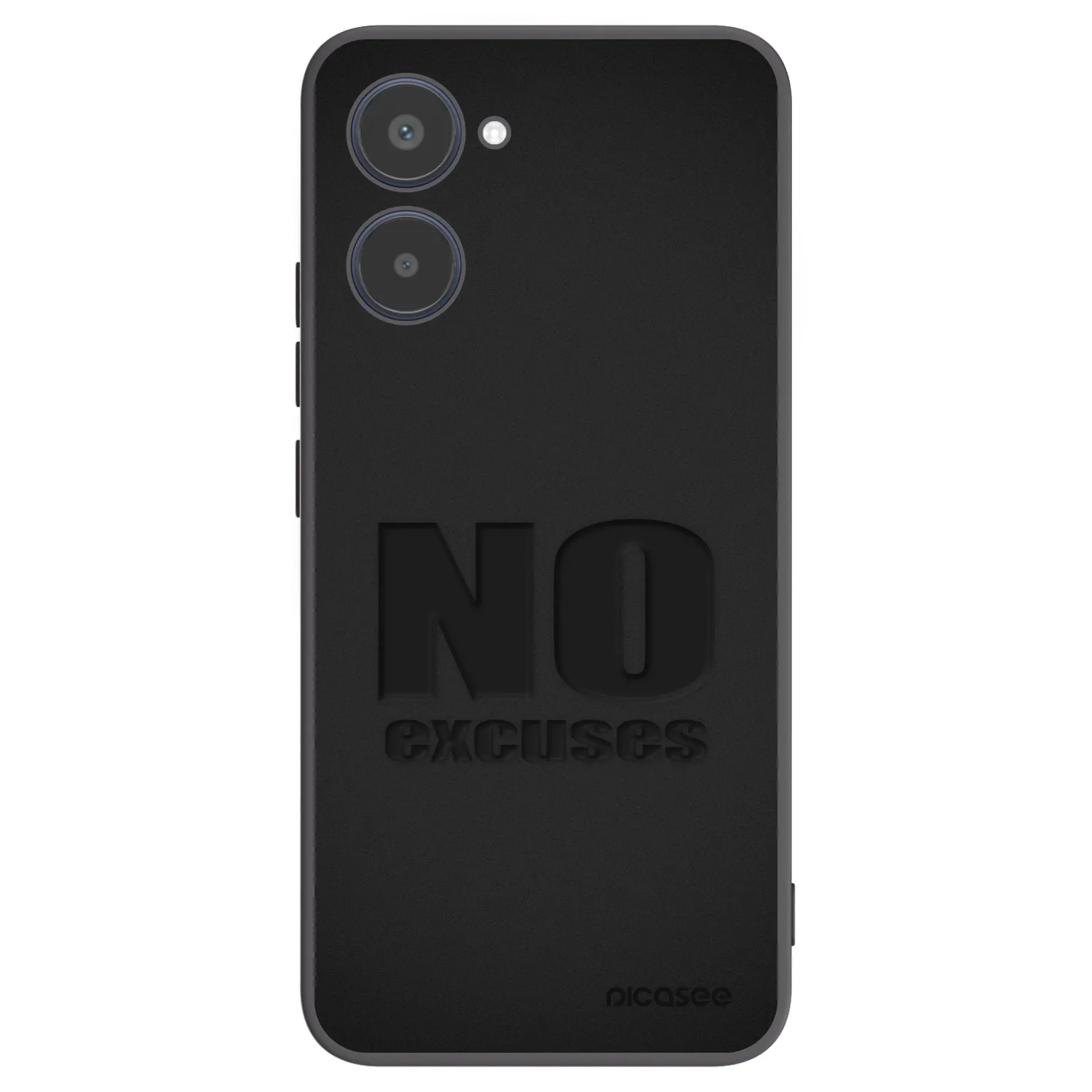 Picasee silikonowe czarne etui na Realme 10 4G - No Excuses