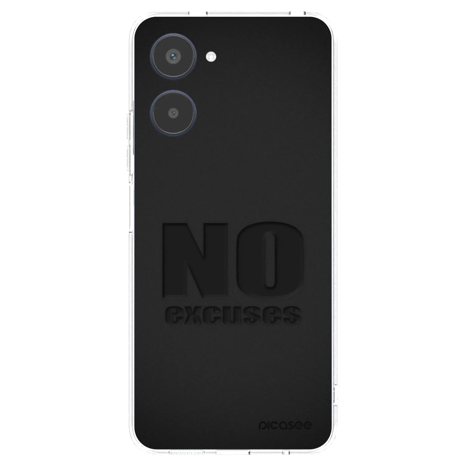Picasee silikonowe przeźroczyste etui na Realme 10 4G - No Excuses
