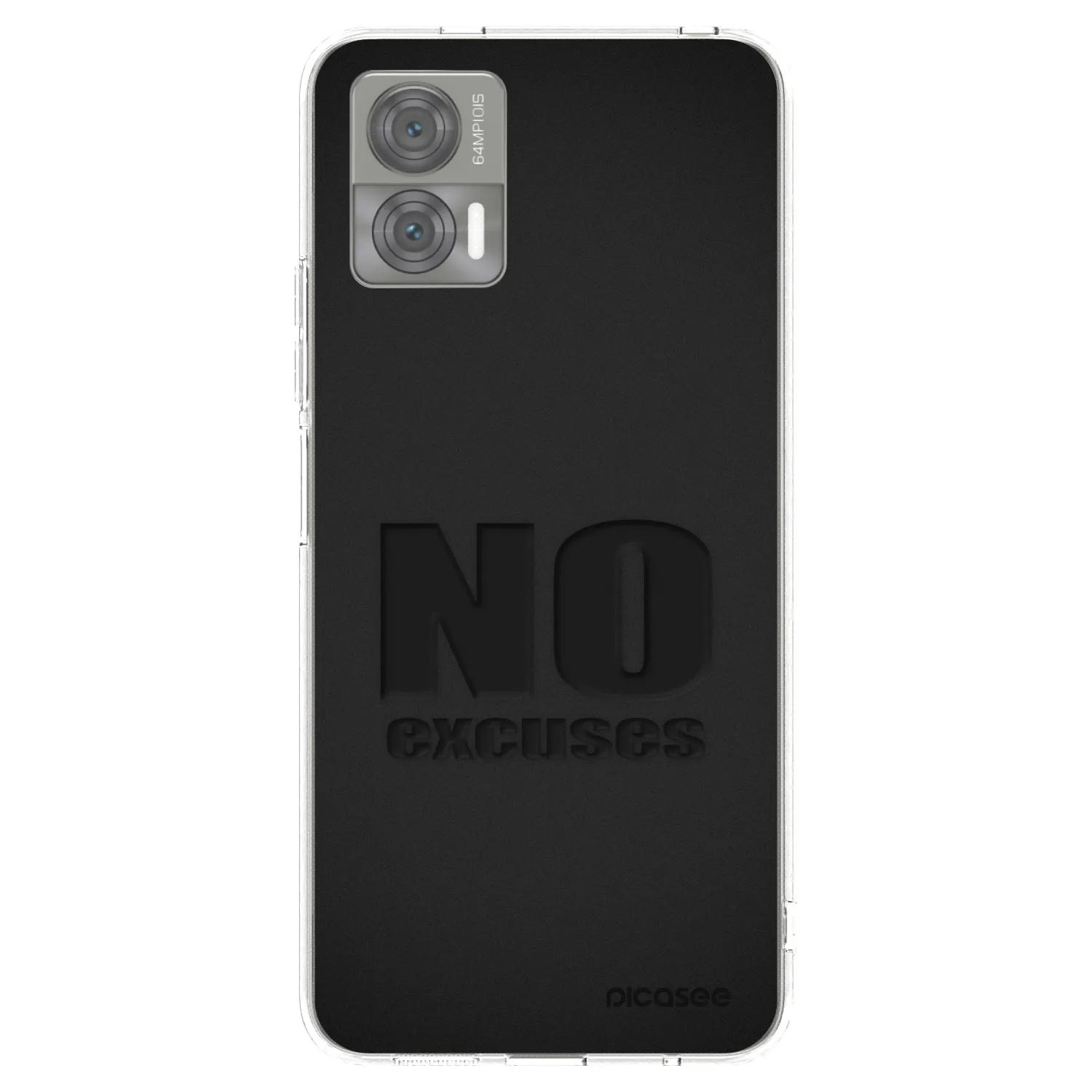 Picasee silikonowe przeźroczyste etui na Motorola Edge 30 Neo - No Excuses