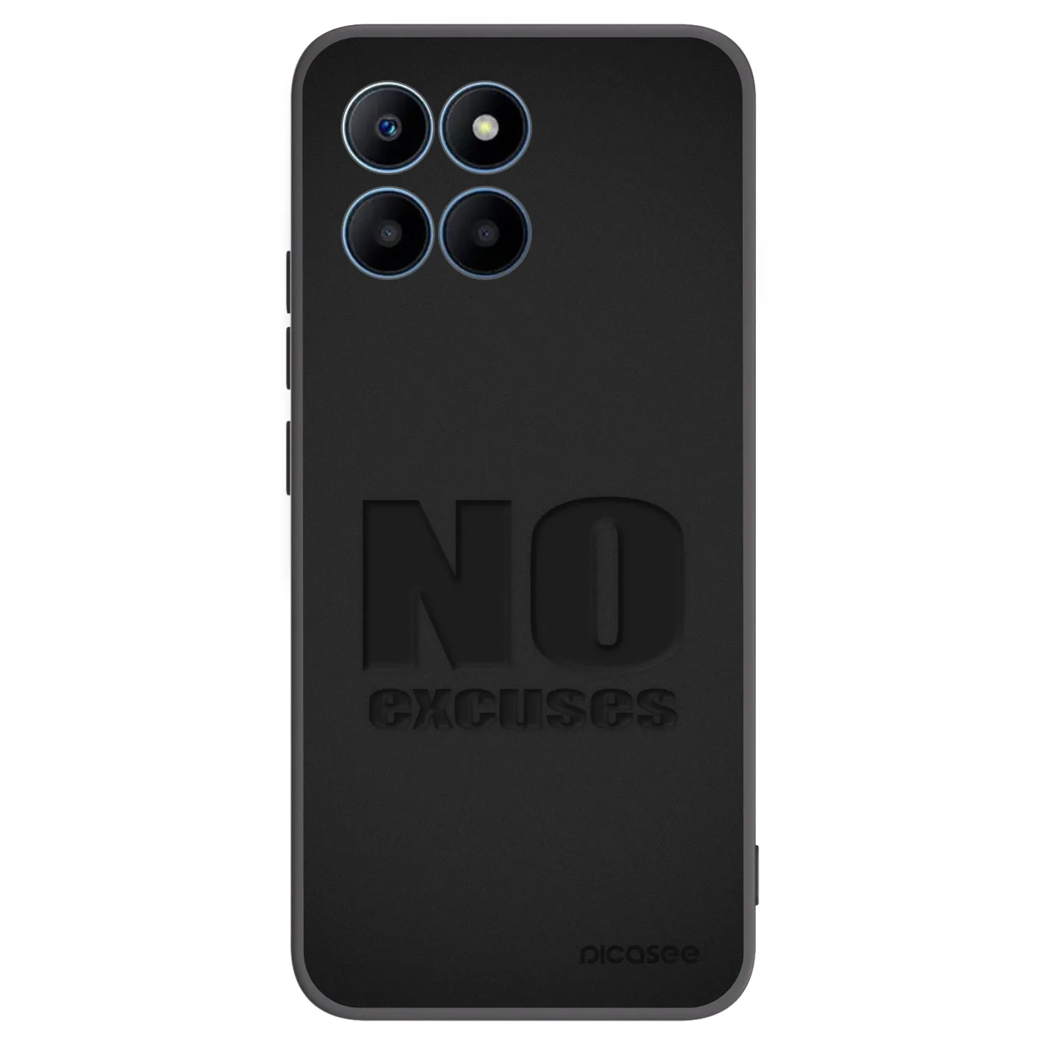 Picasee silikonowe czarne etui na Honor 70 Lite - No Excuses