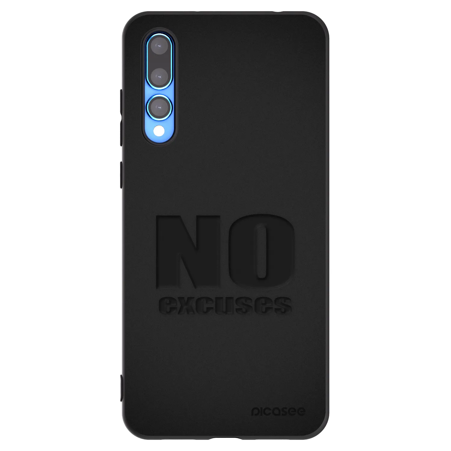 Picasee silikonowe czarne etui na Huawei P20 Pro - No Excuses