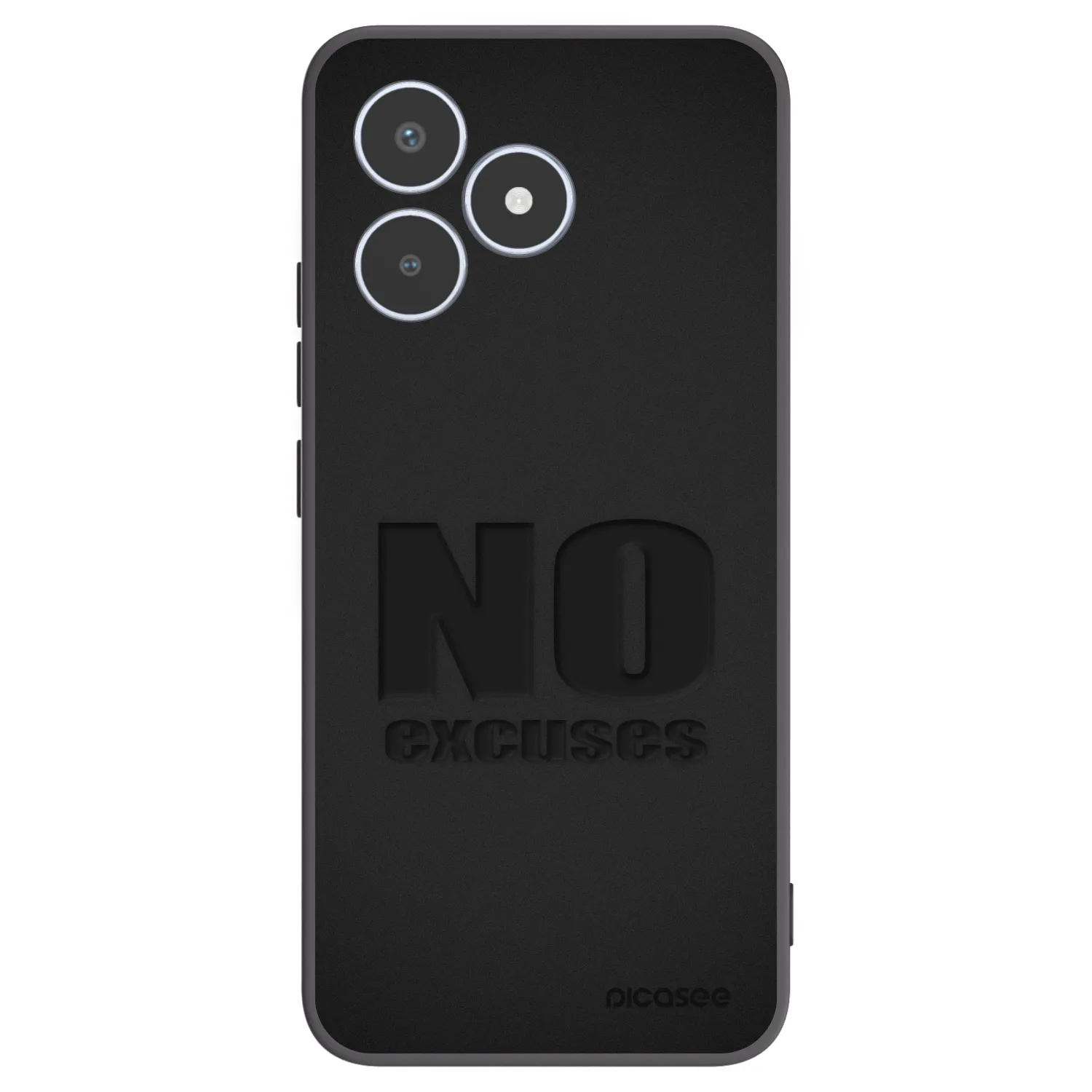 Picasee silikonowe czarne etui na Realme C53 - No Excuses