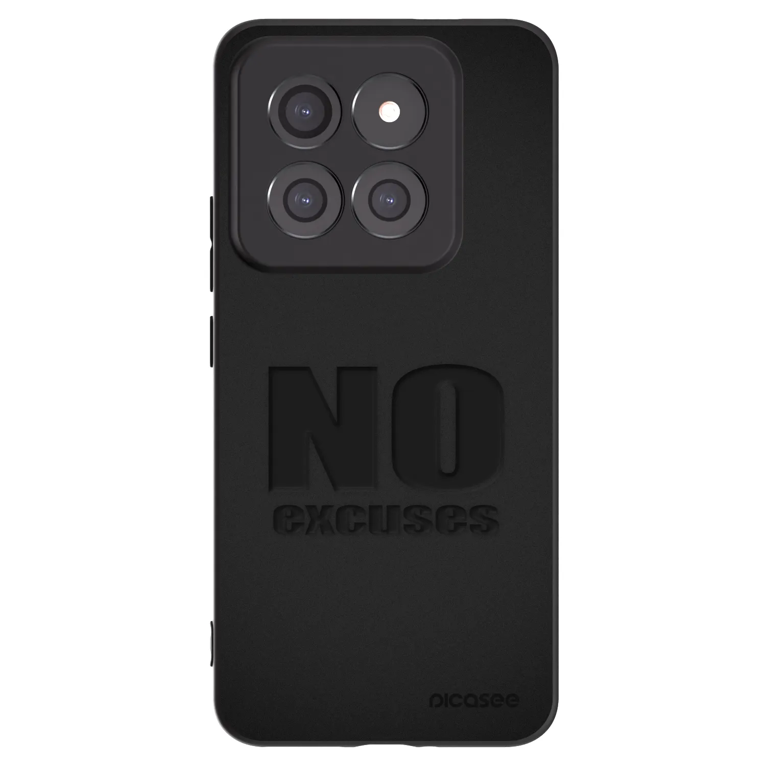 Picasee silikonowe czarne etui na Xiaomi 14 Pro - No Excuses
