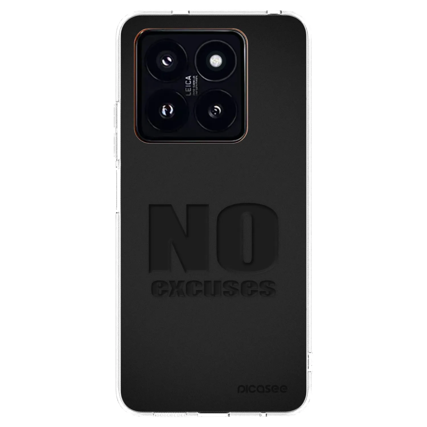 Picasee silikonowe przeźroczyste etui na Xiaomi 14 Pro - No Excuses