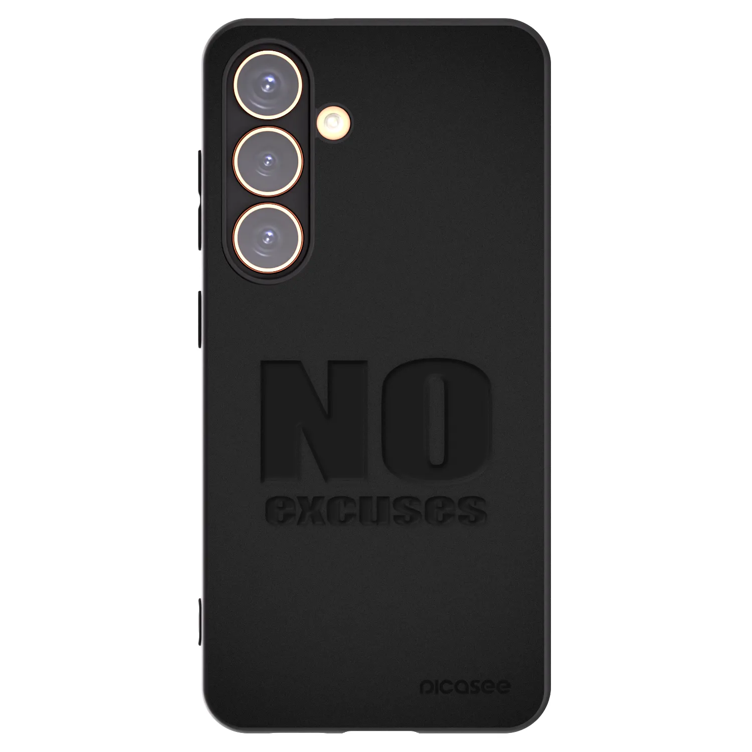 Picasee silikonowe czarne etui na Samsung Galaxy S24 S921B 5G - No Excuses