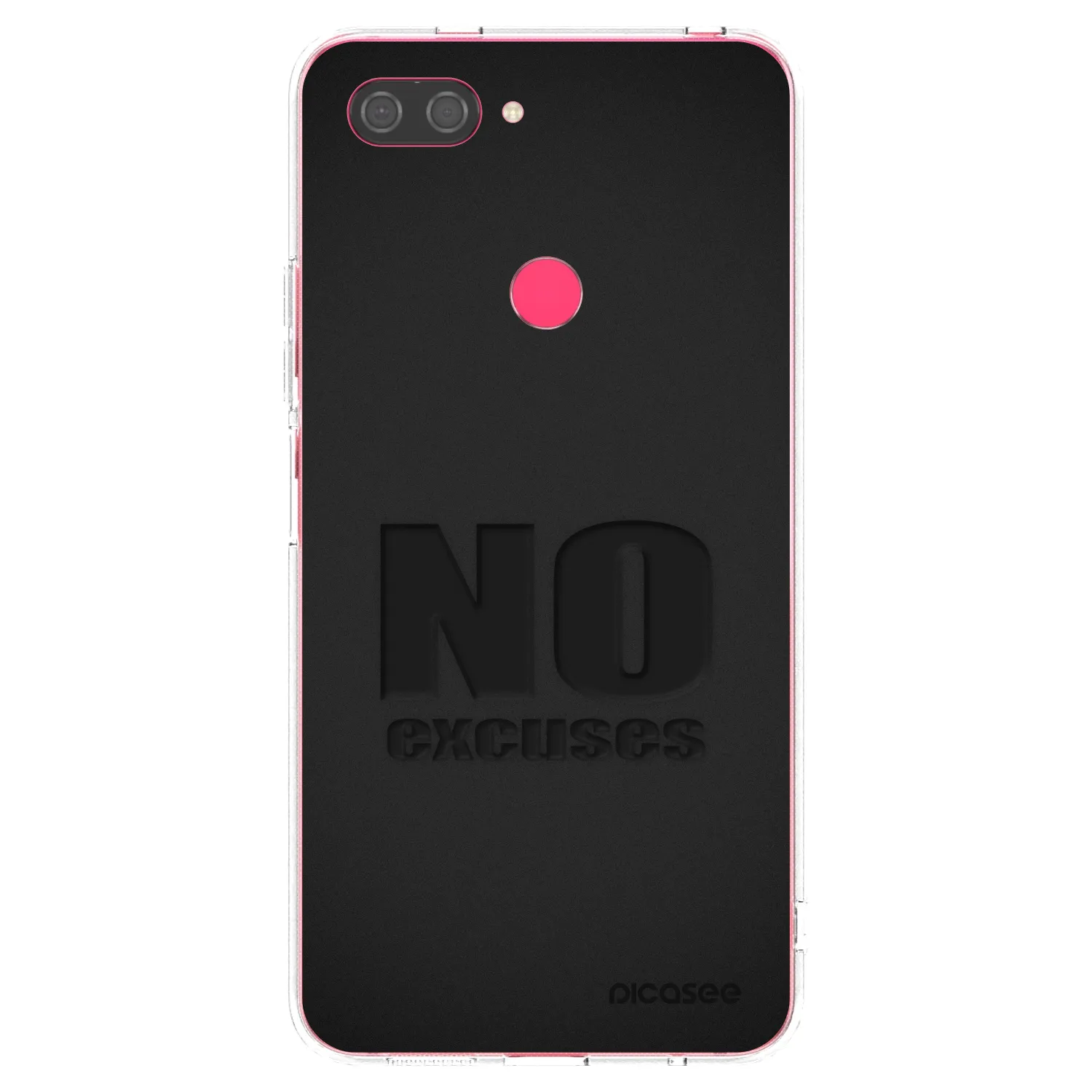 Picasee silikonowe przeźroczyste etui na Xiaomi Mi 8 Lite - No Excuses