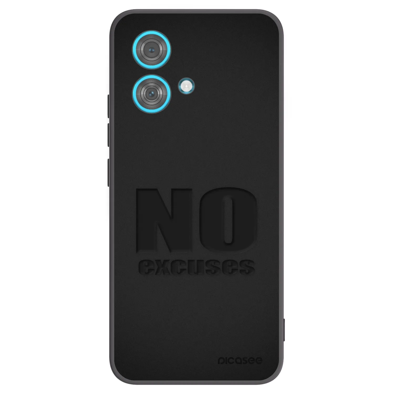 Picasee silikonowe czarne etui na Motorola Edge 40 Neo - No Excuses