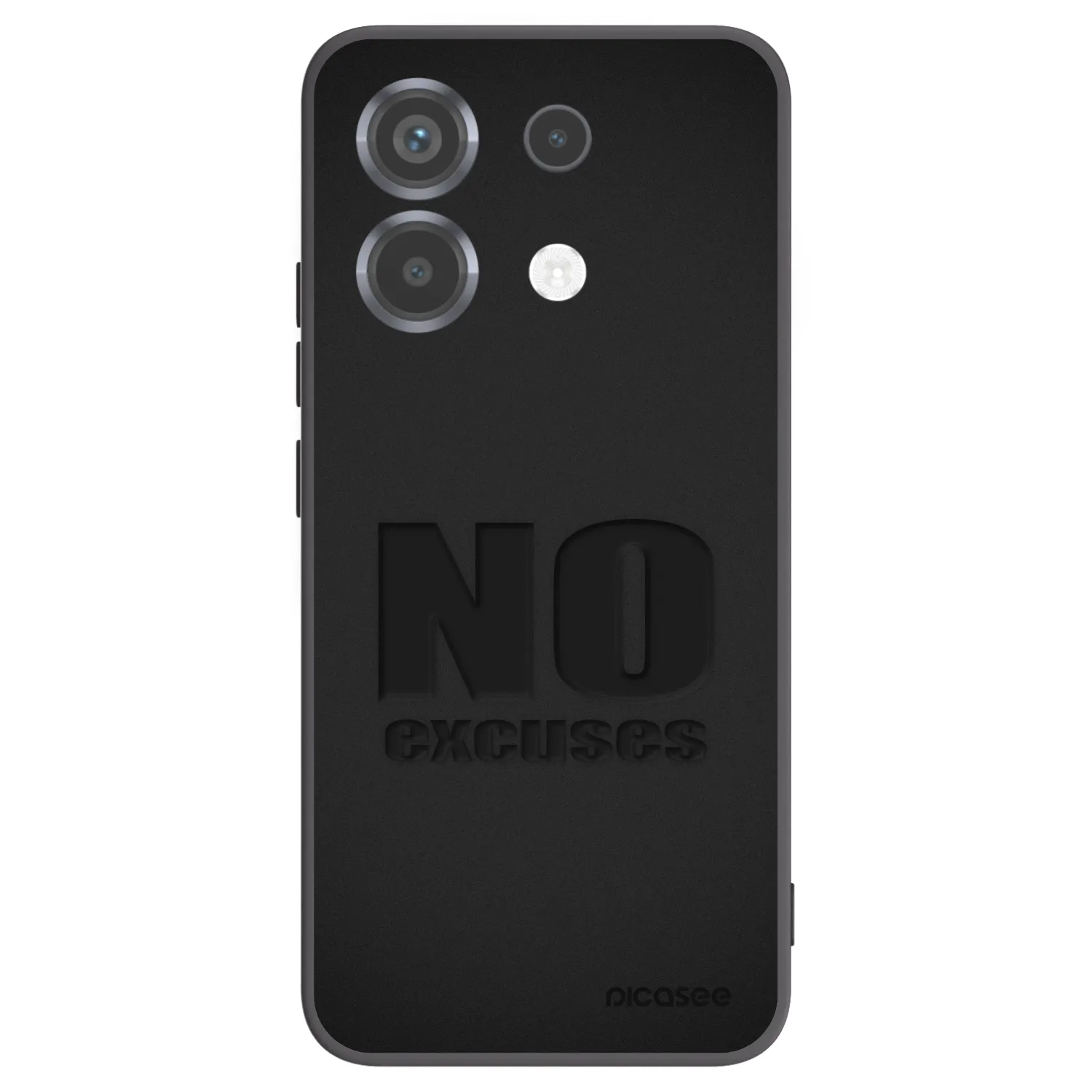 Picasee silikonowe czarne etui na Xiaomi Poco X6 - No Excuses