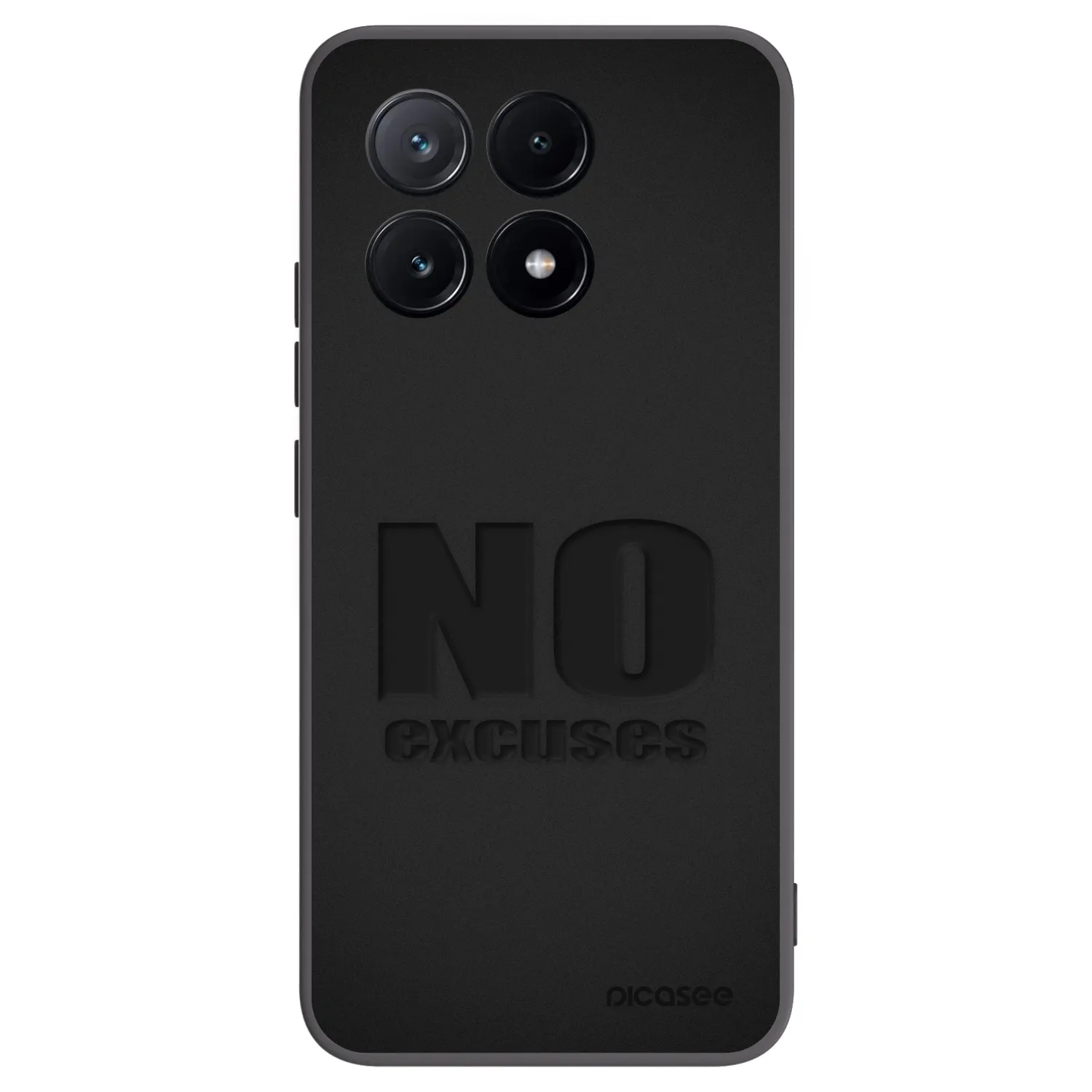 Picasee silikonowe czarne etui na Xiaomi Poco X6 Pro - No Excuses
