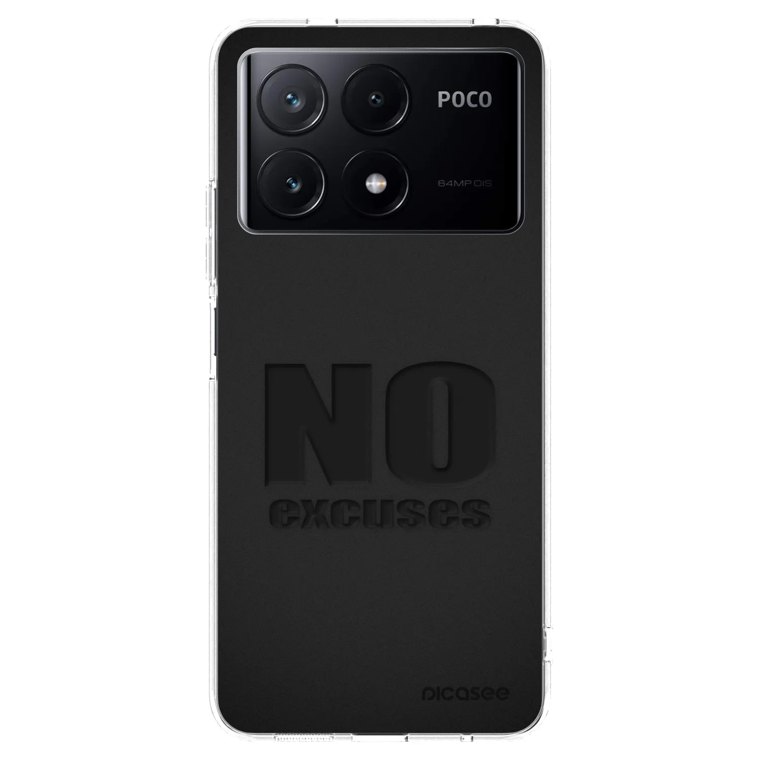 Picasee silikonowe przeźroczyste etui na Xiaomi Poco X6 Pro - No Excuses