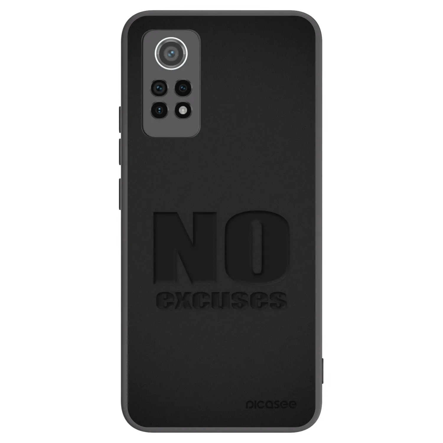 Picasee silikonowe czarne etui na Xiaomi Redmi Note 12 Pro 4G - No Excuses