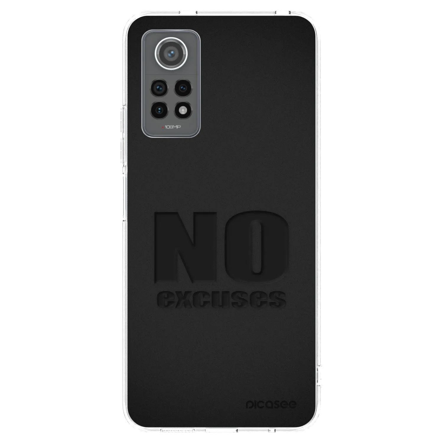 Picasee silikonowe przeźroczyste etui na Xiaomi Redmi Note 12 Pro 4G - No Excuses