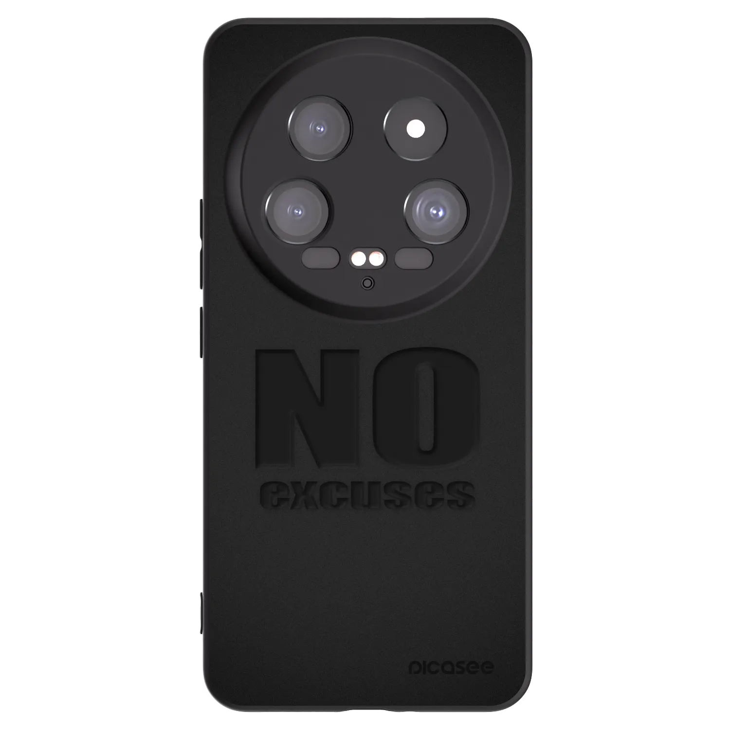 Picasee silikonowe czarne etui na Xiaomi 14 Ultra - No Excuses