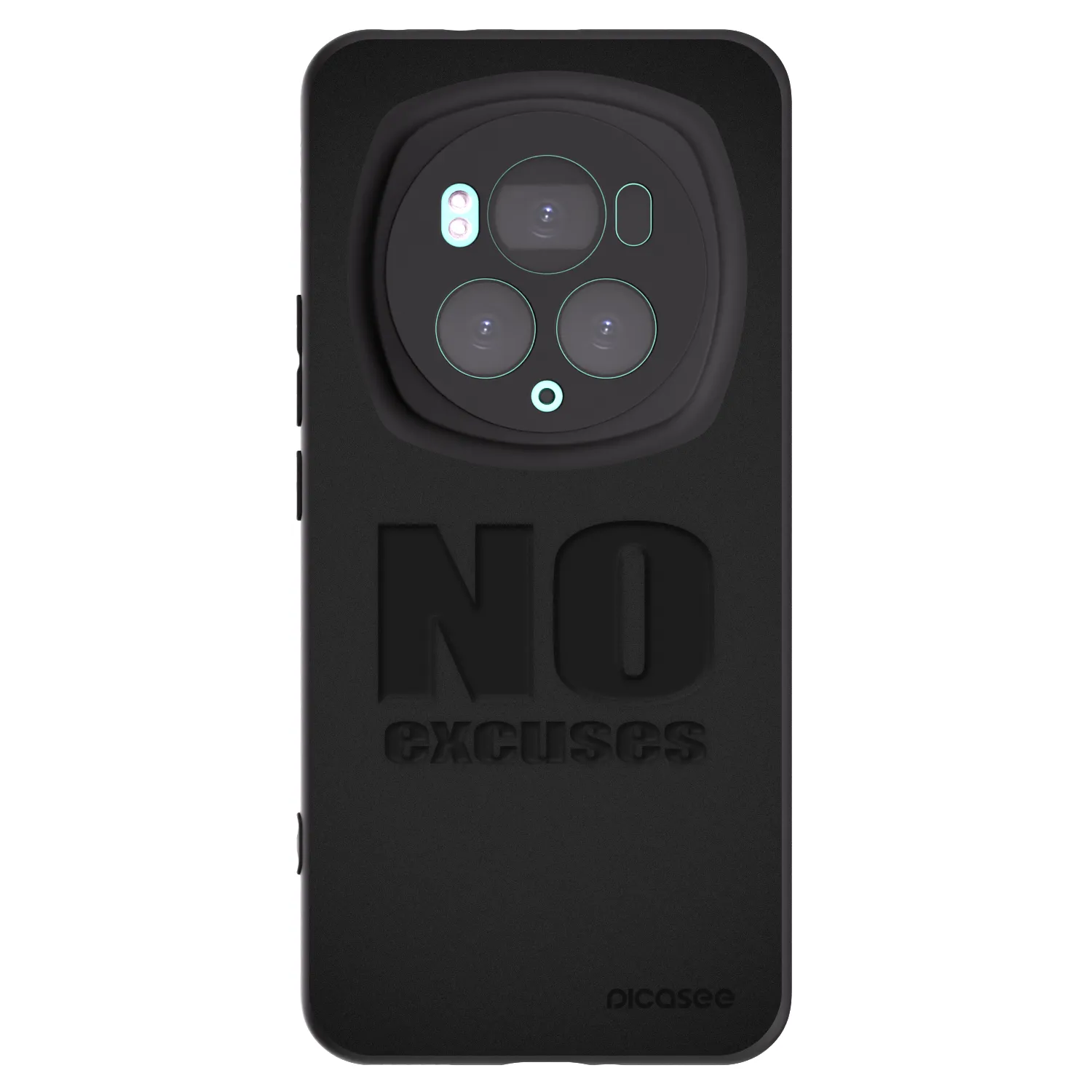 Picasee silikonowe czarne etui na Honor Magic6 Pro - No Excuses