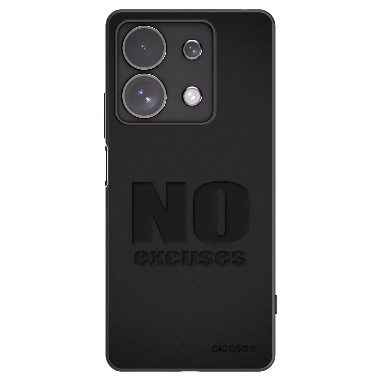 Picasee silikonowe czarne etui na Xiaomi Redmi Note 13 Pro 4G - No Excuses