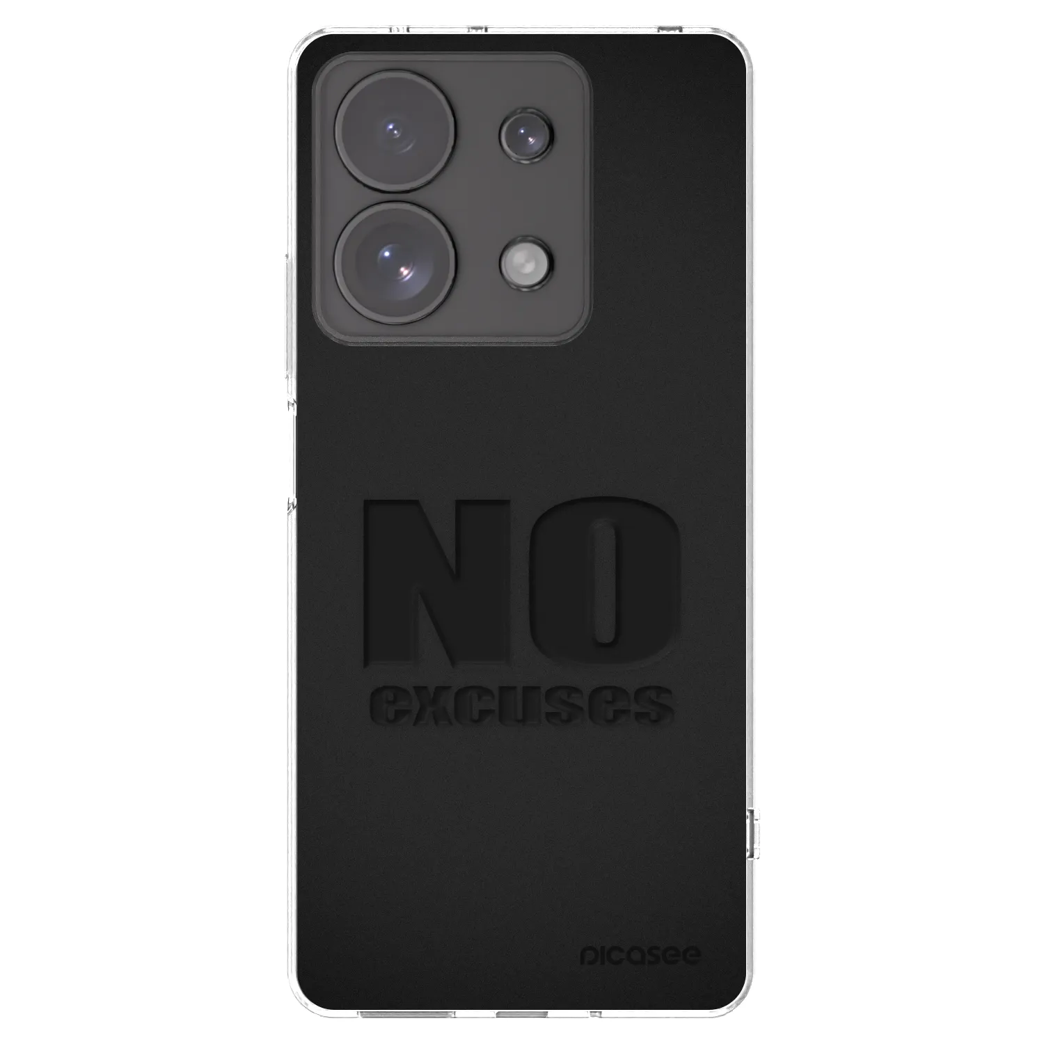 Picasee silikonowe przeźroczyste etui na Xiaomi Redmi Note 13 Pro 4G - No Excuses