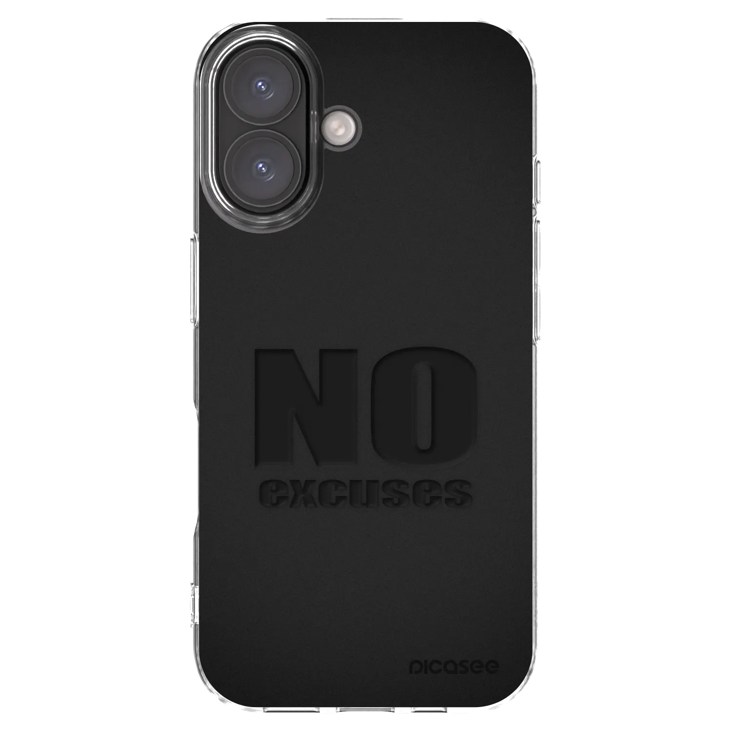 Picasee silikonowe przeźroczyste etui na Apple iPhone 16 - No Excuses