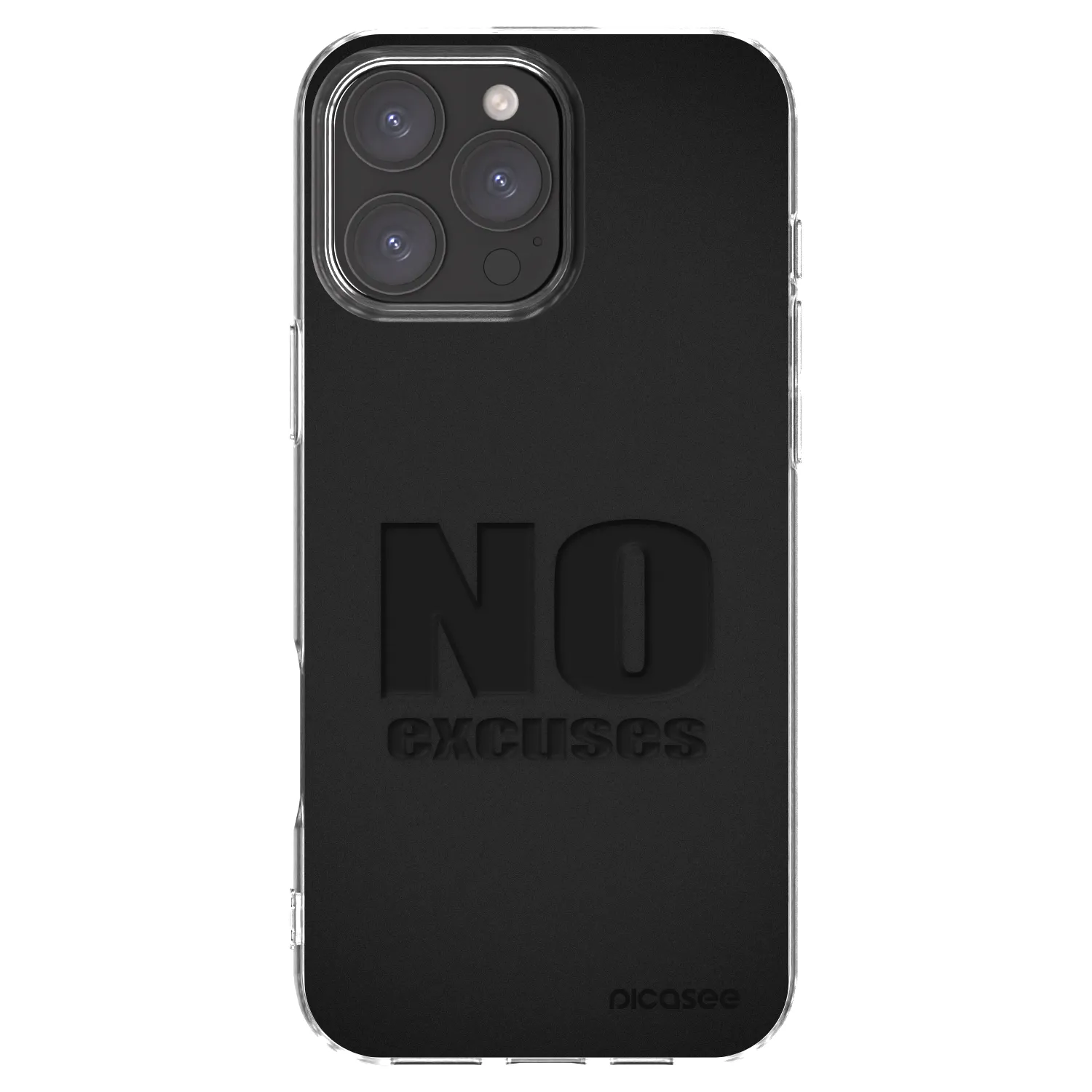 Picasee silikonowe przeźroczyste etui na Apple iPhone 16 Pro Max - No Excuses