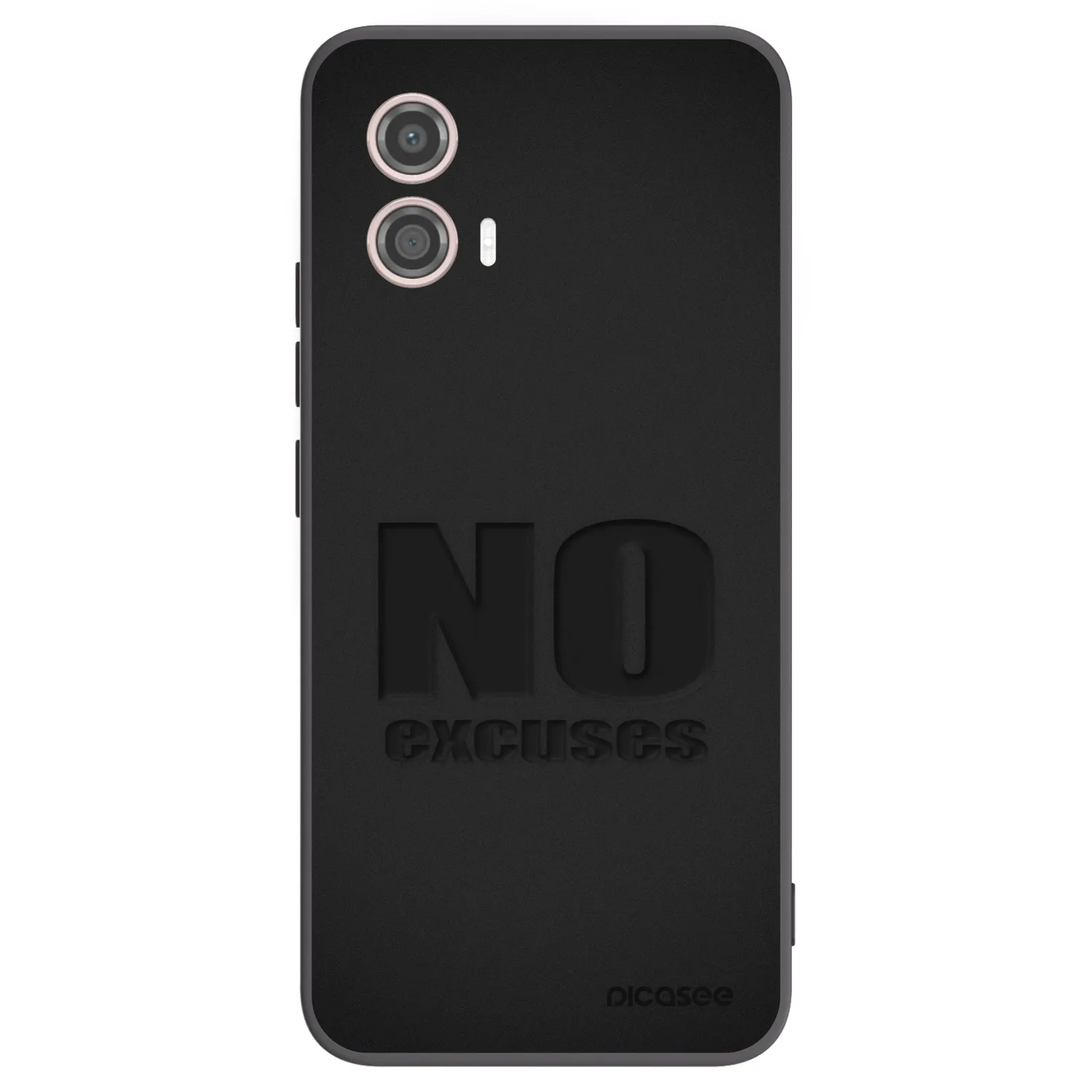 Picasee silikonowe czarne etui na Motorola Moto G53 5G - No Excuses