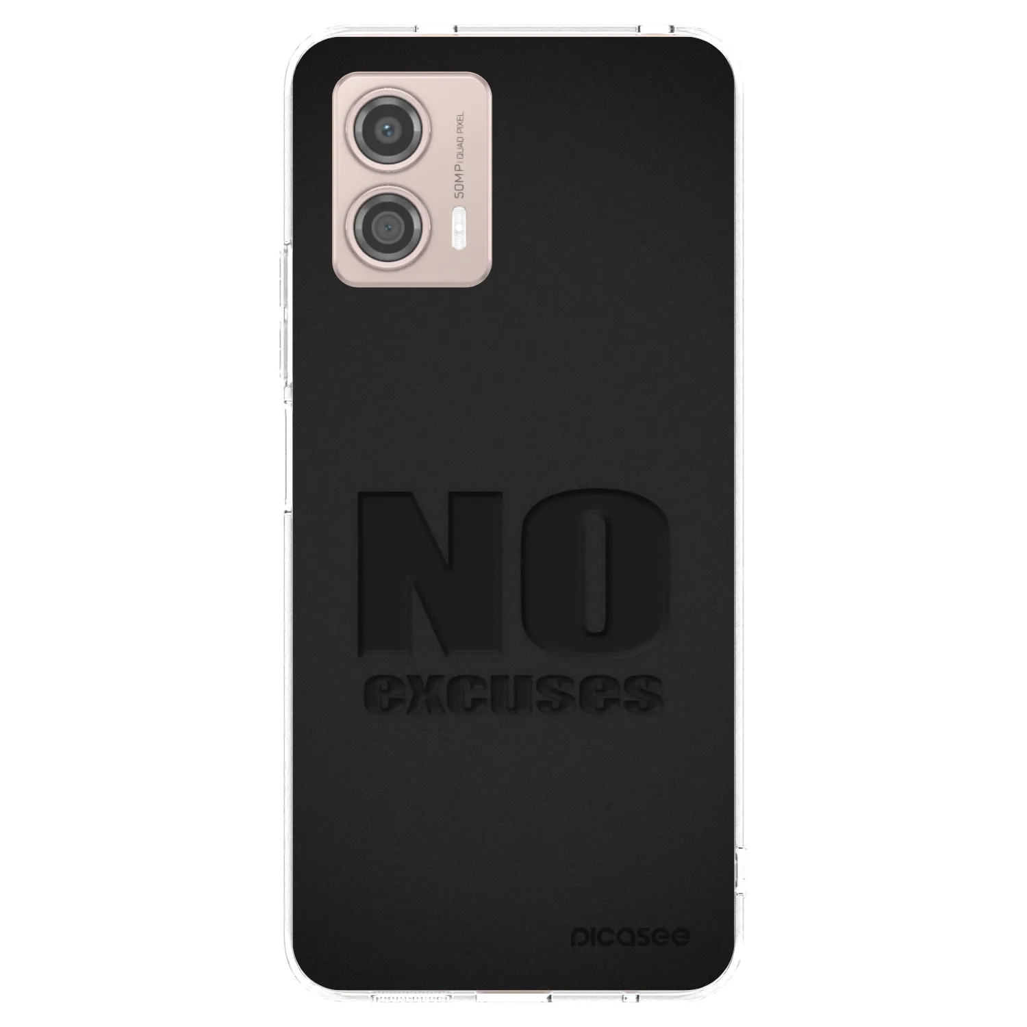 Picasee silikonowe przeźroczyste etui na Motorola Moto G53 5G - No Excuses