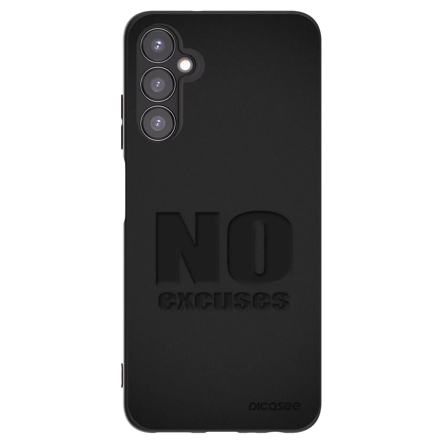 Picasee silikonowe czarne etui na Samsung Galaxy A05s A057G - No Excuses