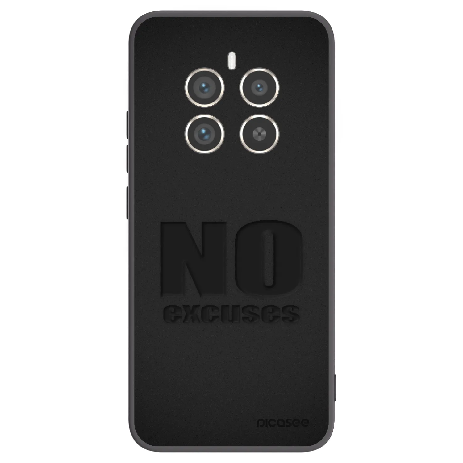 Picasee silikonowe czarne etui na Realme 12 Pro 5G - No Excuses