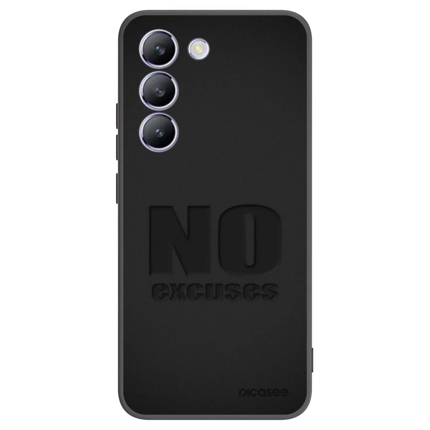 Picasee silikonowe czarne etui na Vivo V40 SE 5G - No Excuses