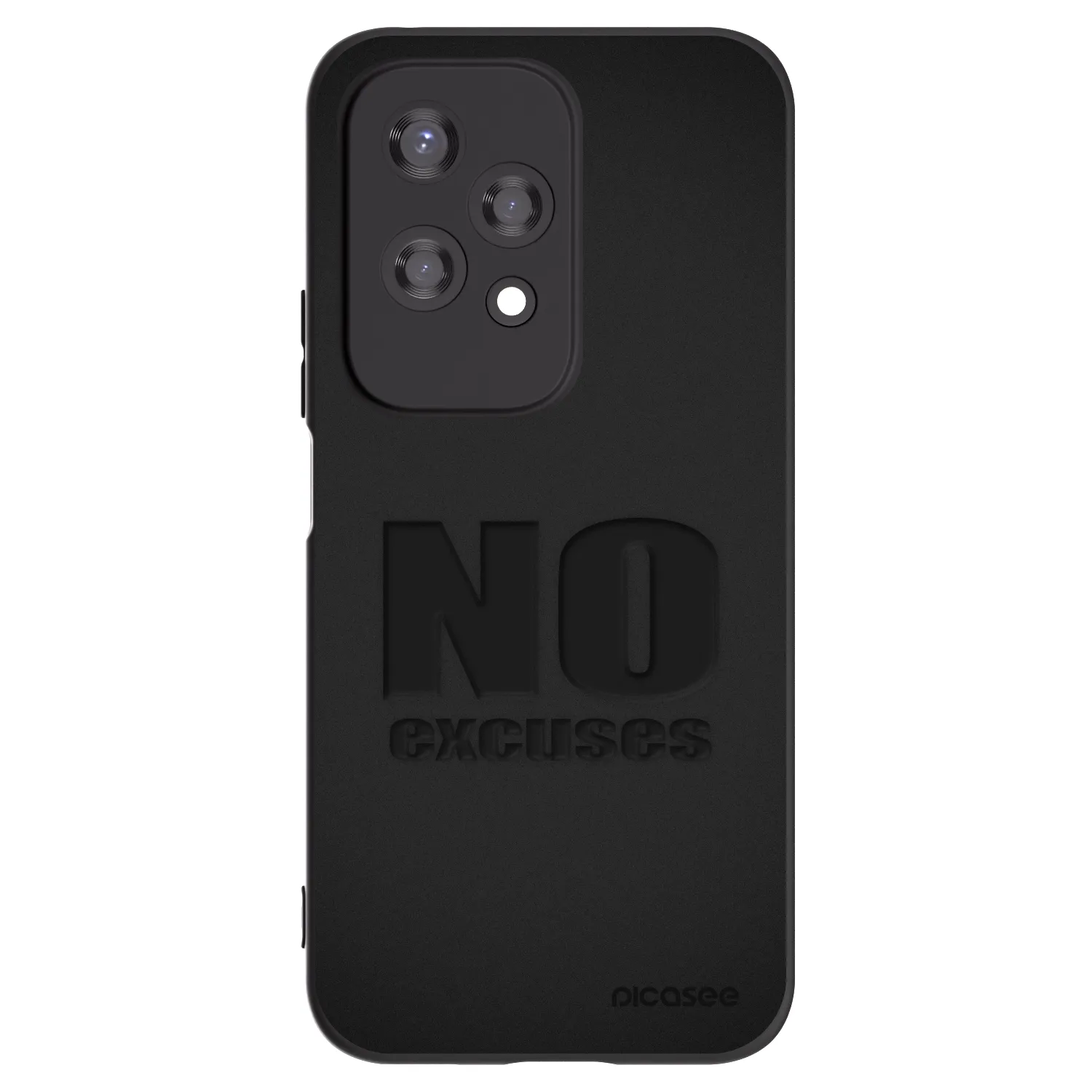 Picasee silikonowe czarne etui na Honor 200 Lite - No Excuses