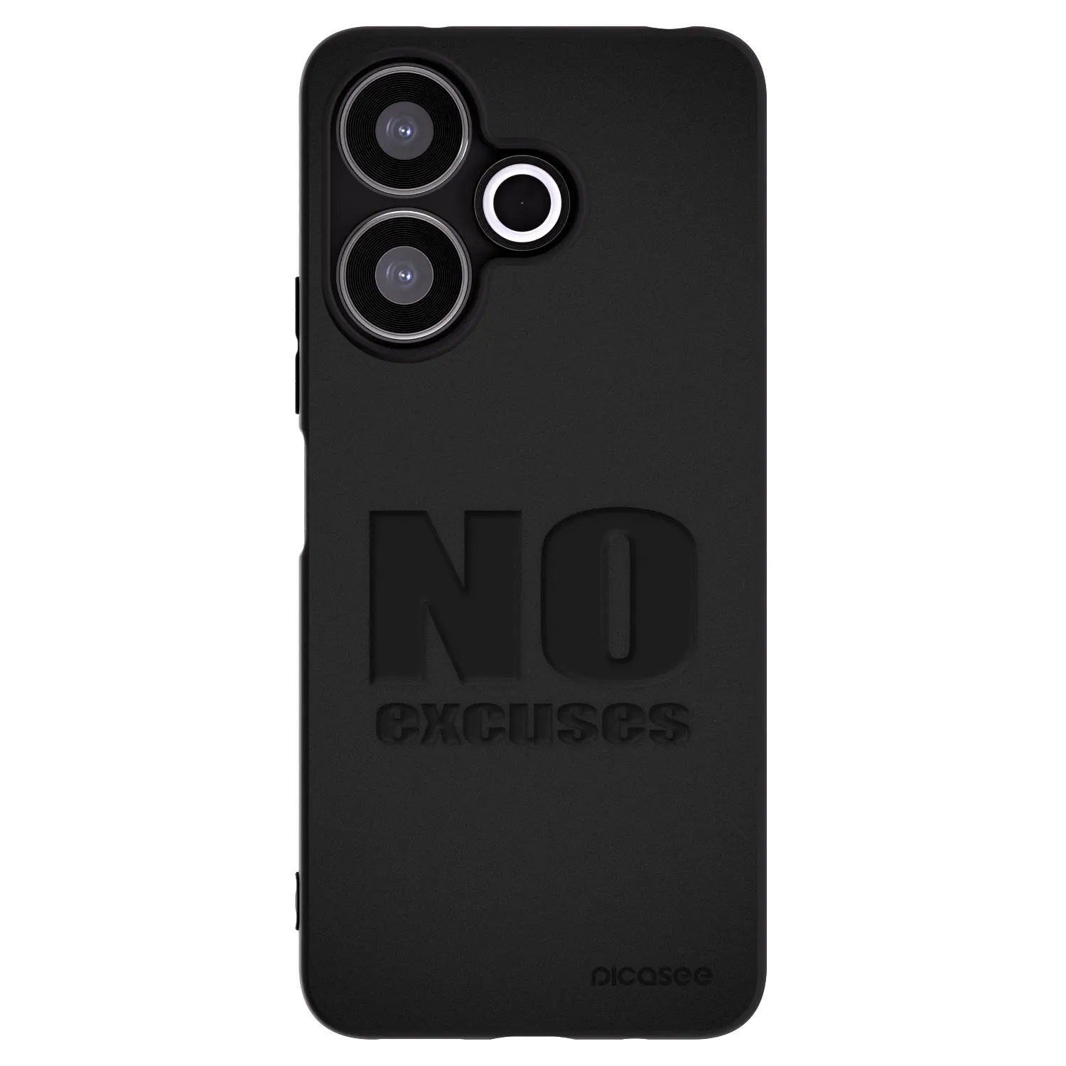 Picasee silikonowe czarne etui na Xiaomi Redmi 13 4G - No Excuses