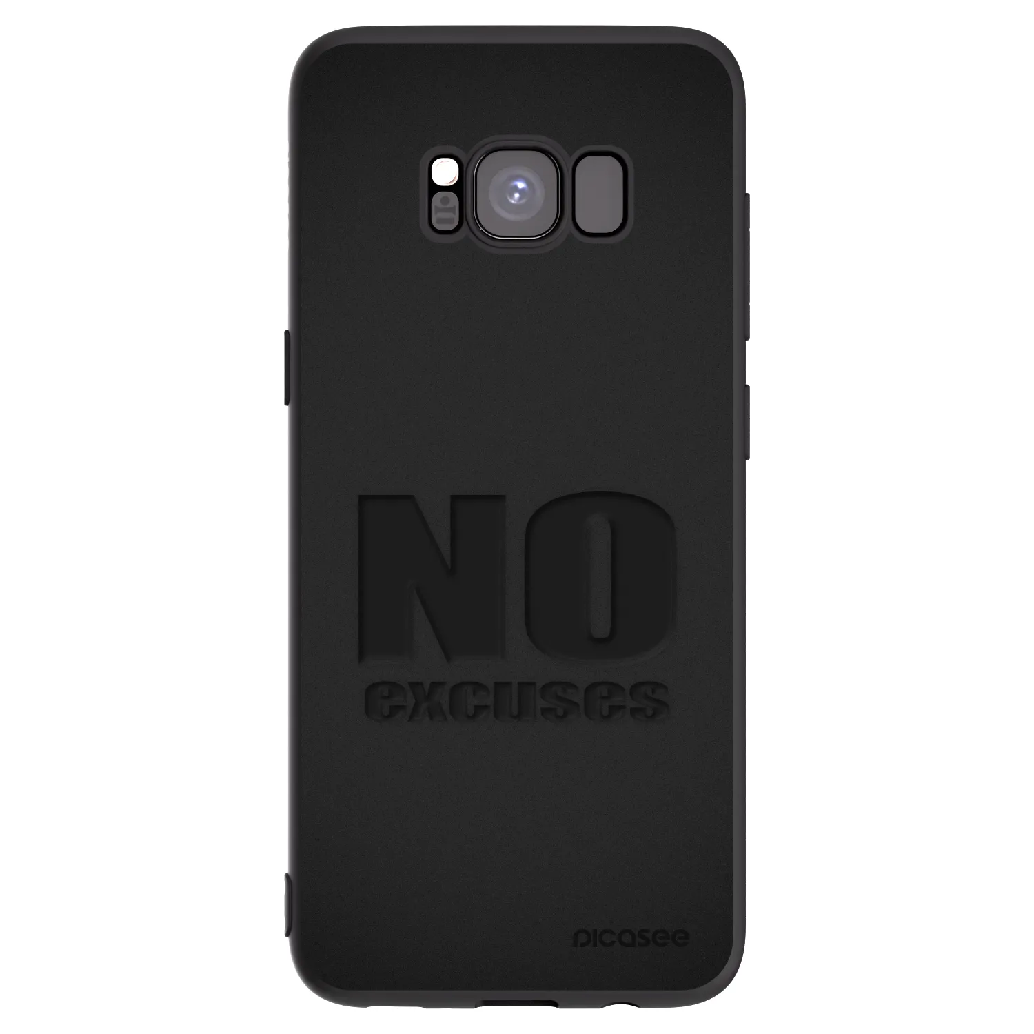 Picasee silikonowe czarne etui na Samsung Galaxy S8 G950F - No Excuses