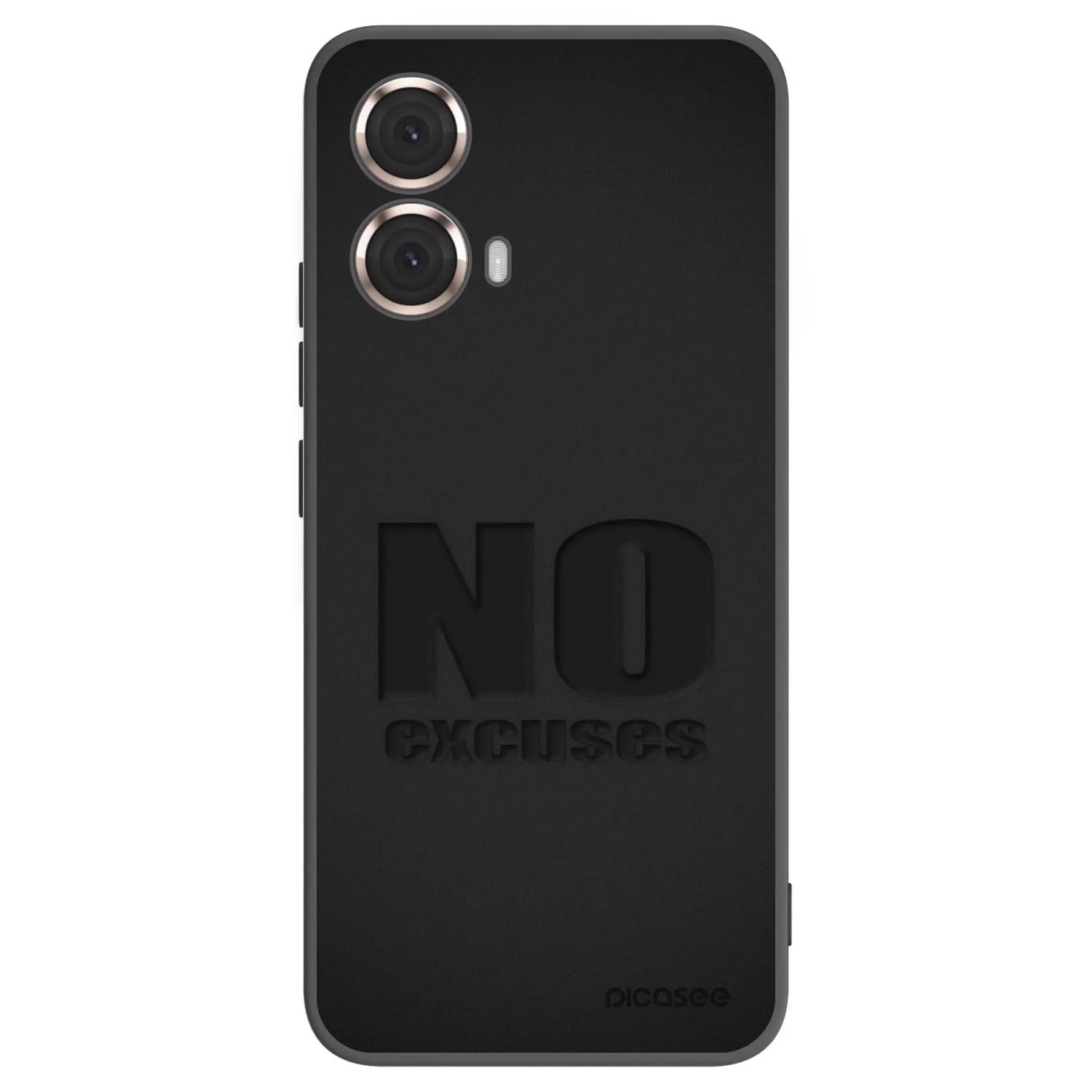 Picasee silikonowe czarne etui na Motorola Moto G85 - No Excuses