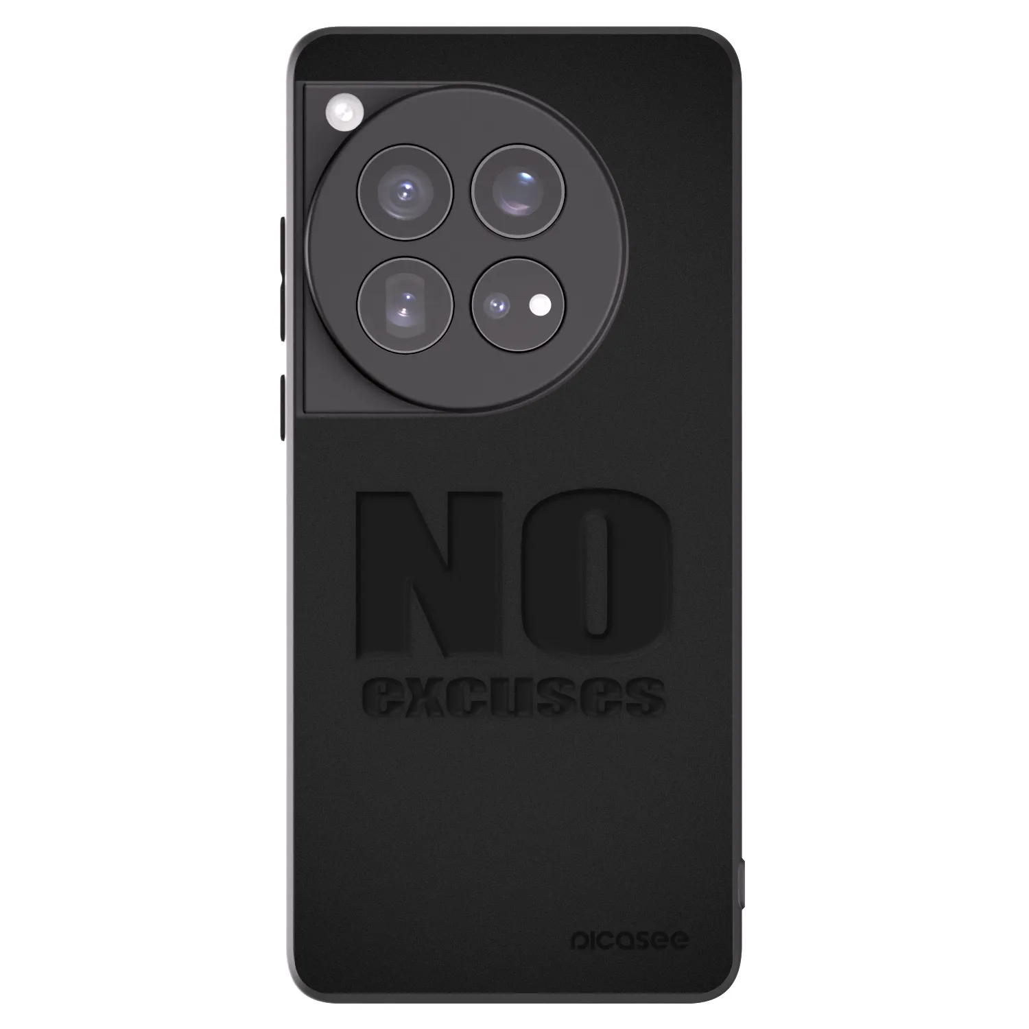 Picasee silikonowe czarne etui na OnePlus 12 5G - No Excuses