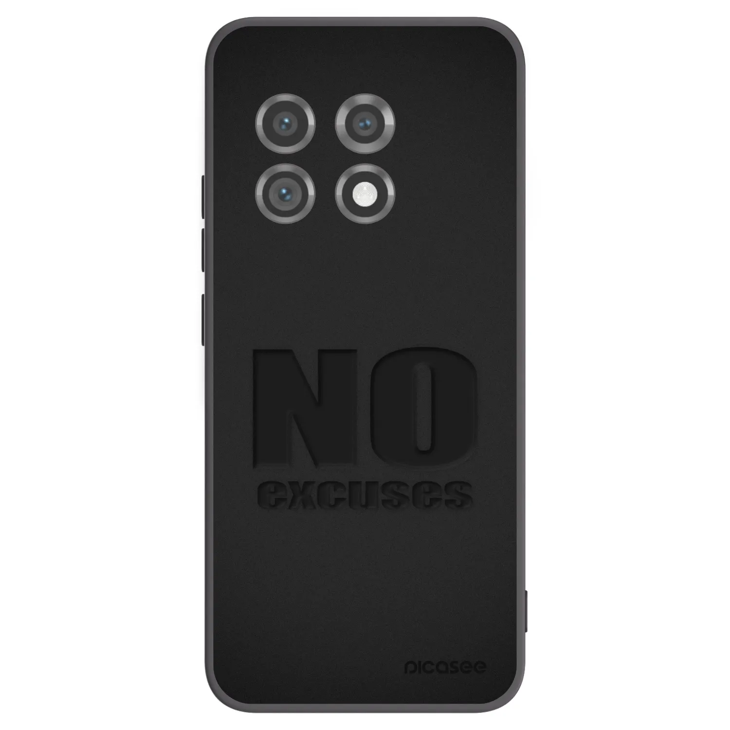 Picasee silikonowe czarne etui na OnePlus 11 5G - No Excuses