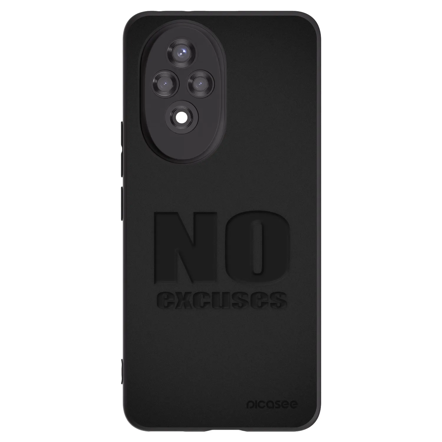 Picasee silikonowe czarne etui na Honor 200 Pro 5G - No Excuses