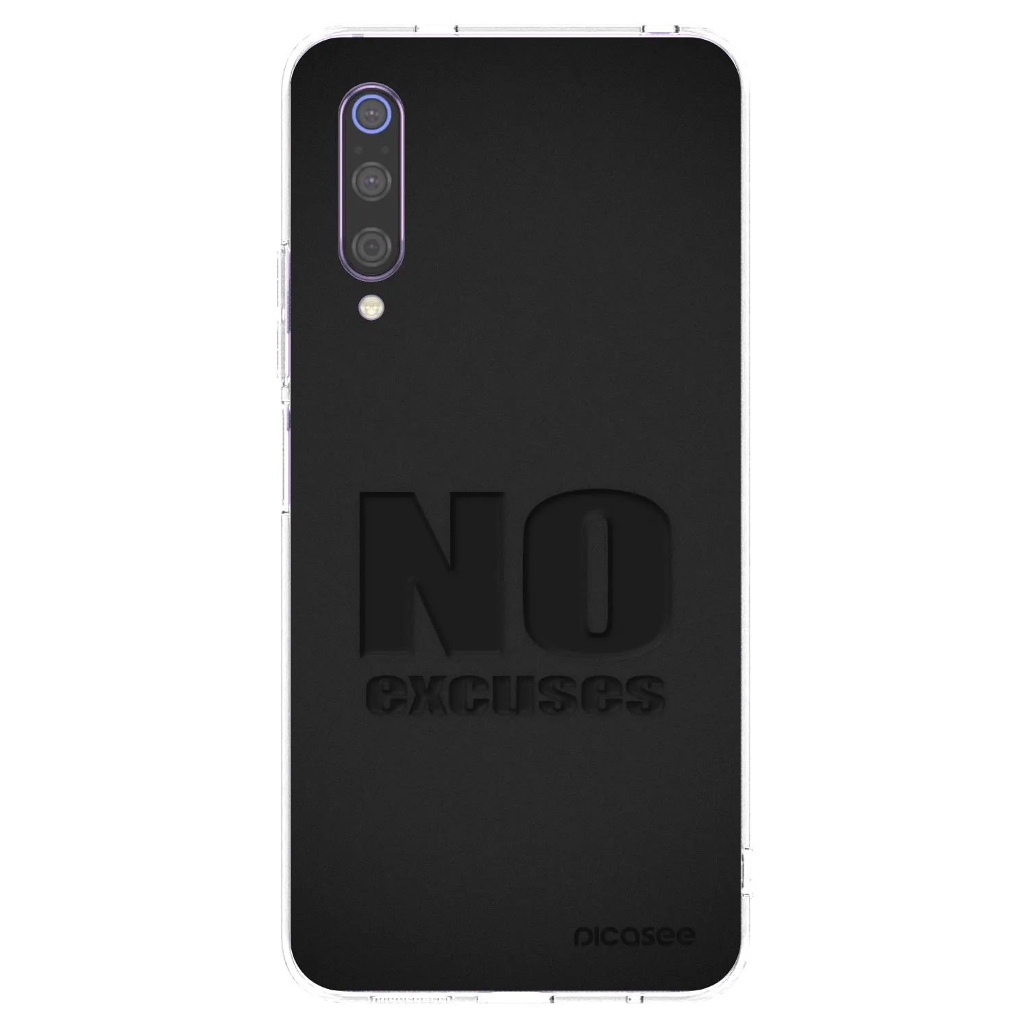 Picasee silikonowe przeźroczyste etui na Xiaomi Mi 9 - No Excuses