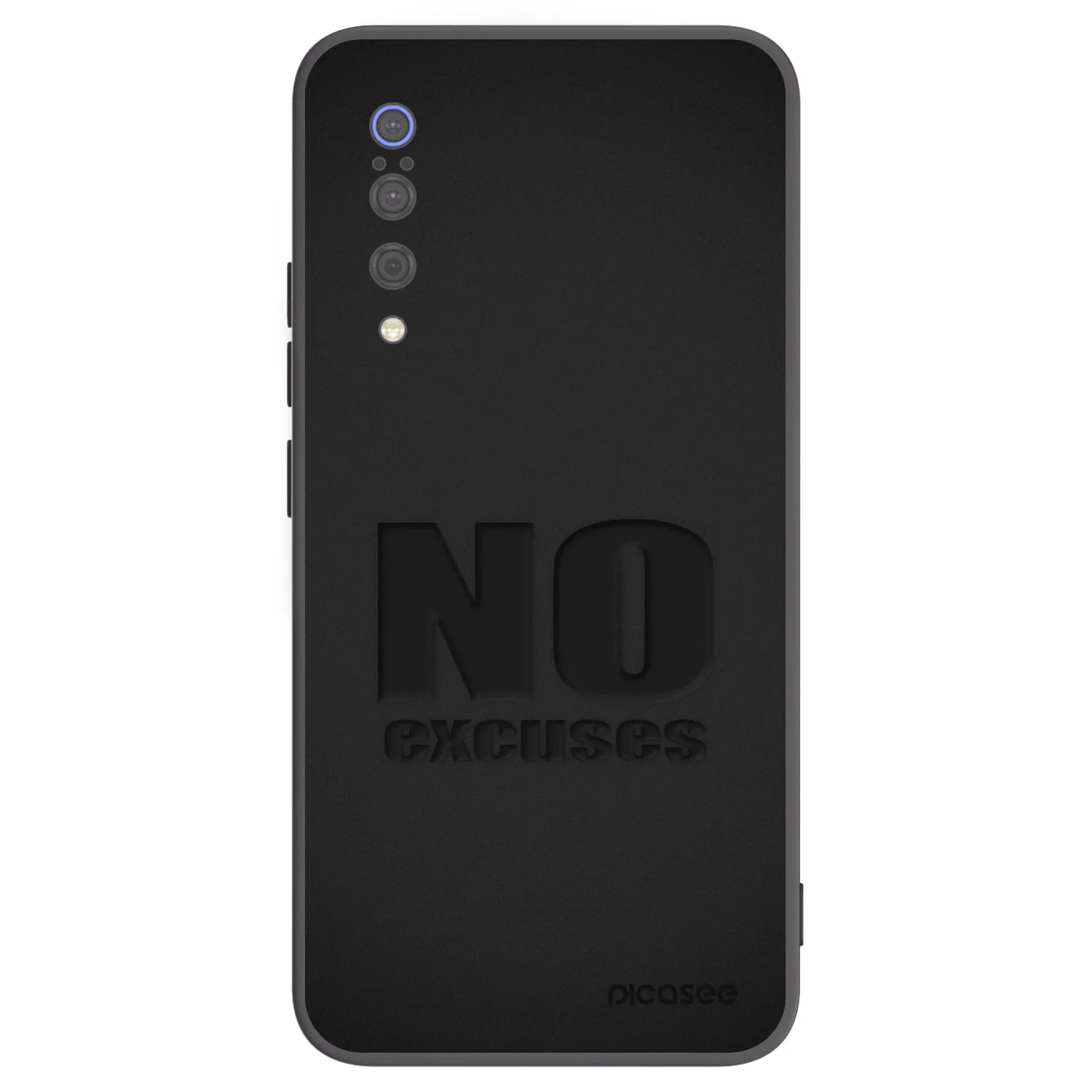 Picasee silikonowe czarne etui na Xiaomi Mi 9 - No Excuses