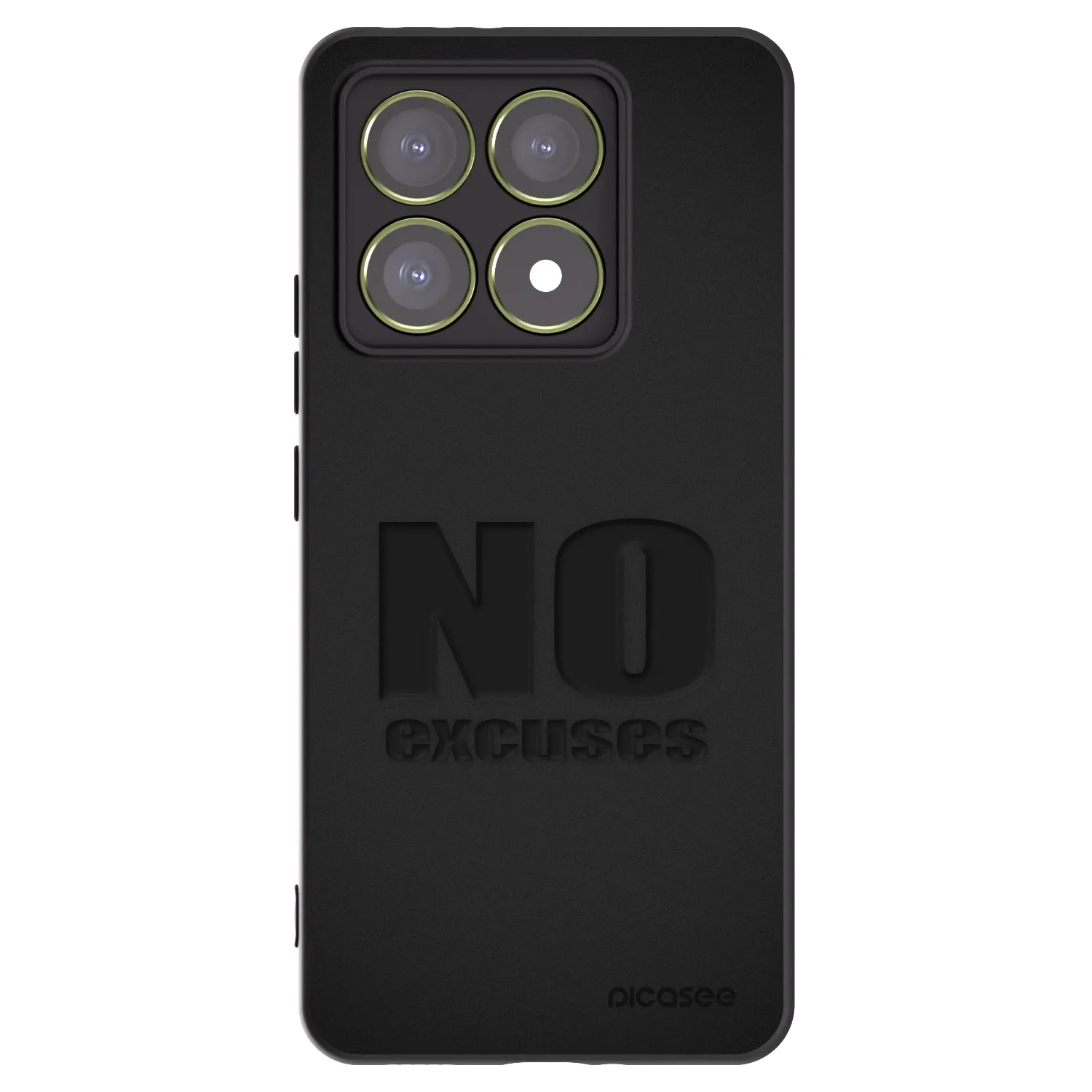Picasee silikonowe czarne etui na Xiaomi 14T - No Excuses