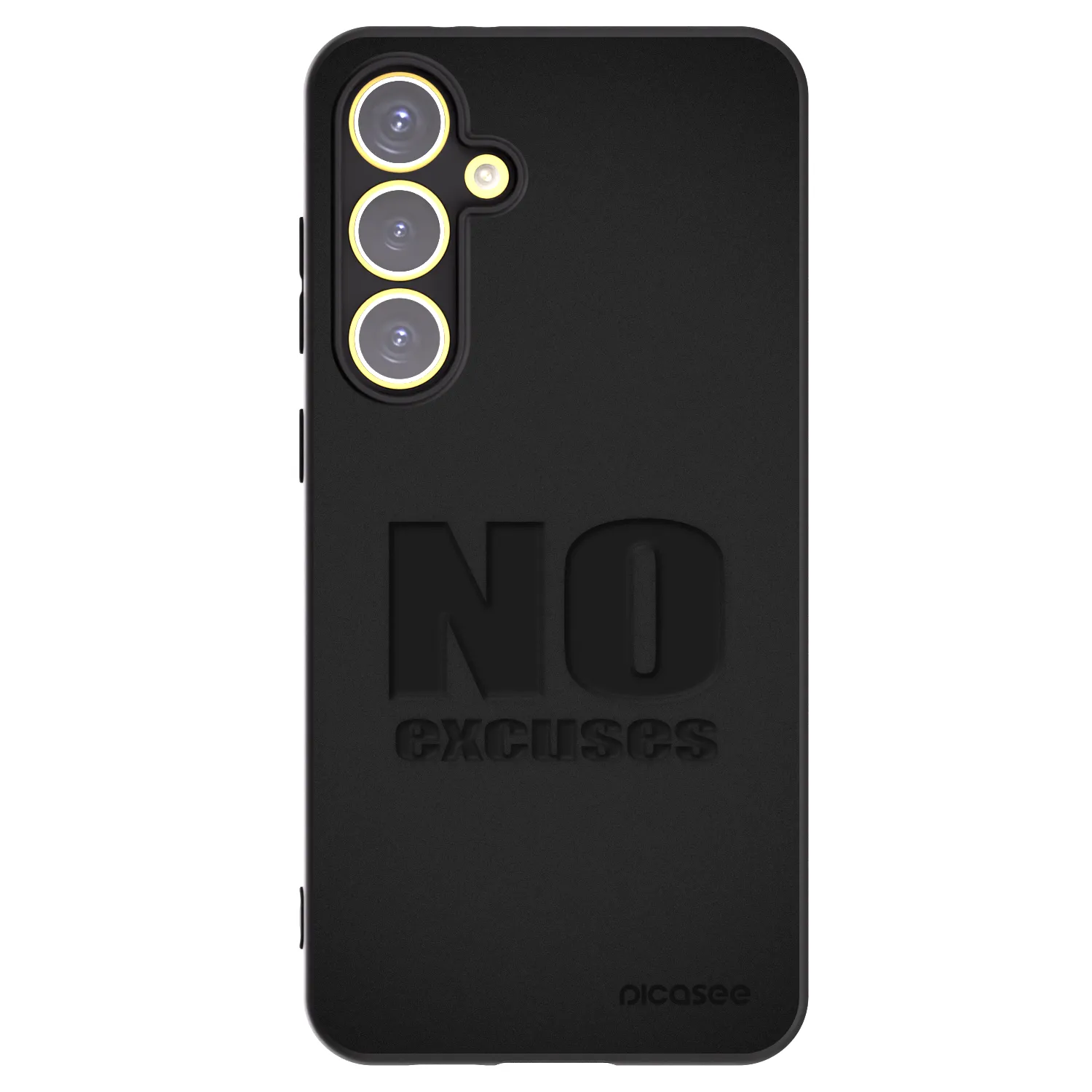 Picasee silikonowe czarne etui na Samsung Galaxy S24 FE S721B - No Excuses