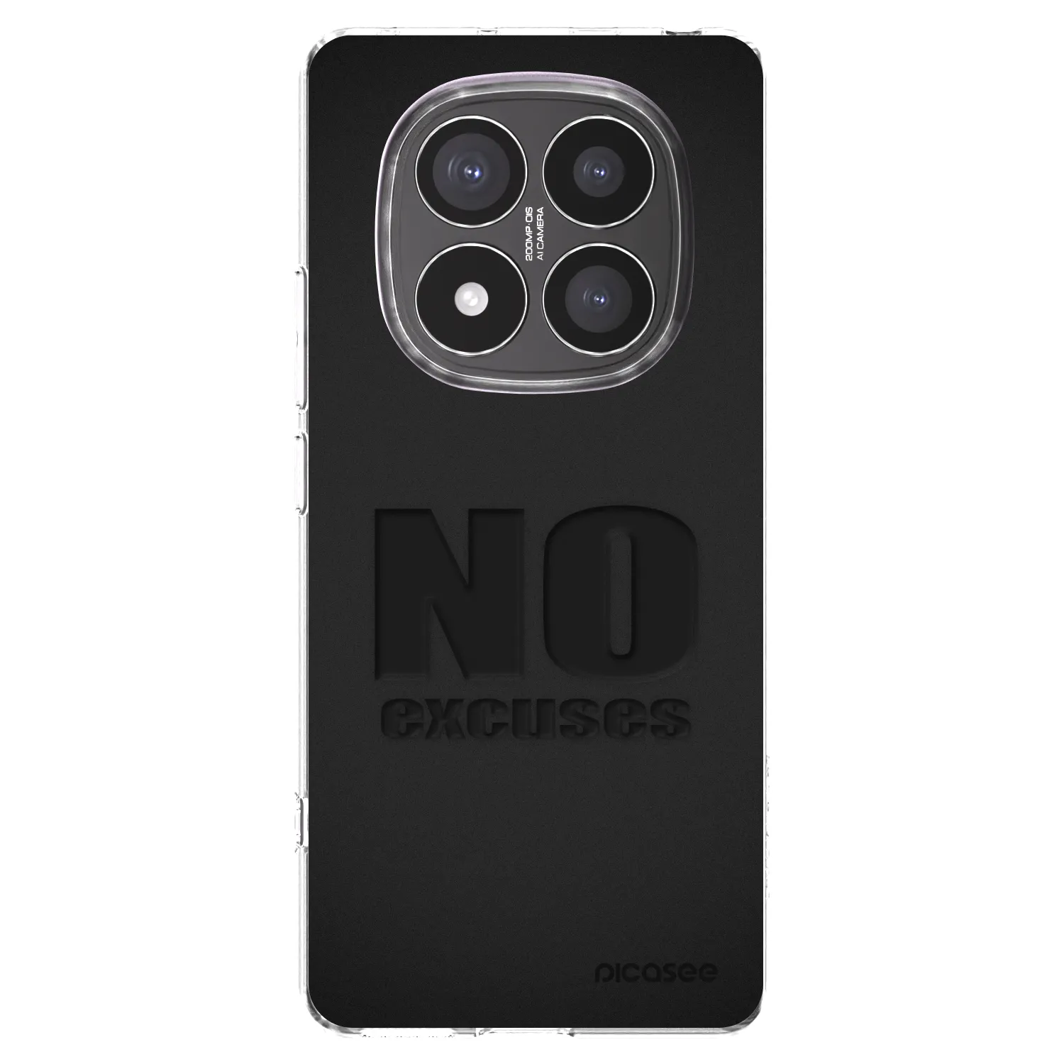 Picasee silikonowe przeźroczyste etui na Xiaomi Redmi Note 14 Pro+ 5G - No Excuses