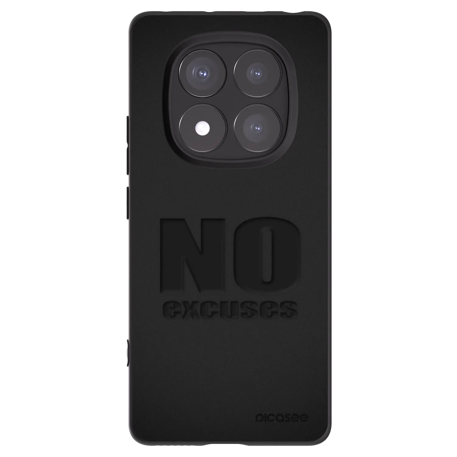 Picasee silikonowe czarne etui na Xiaomi Redmi Note 14 Pro 5G - No Excuses