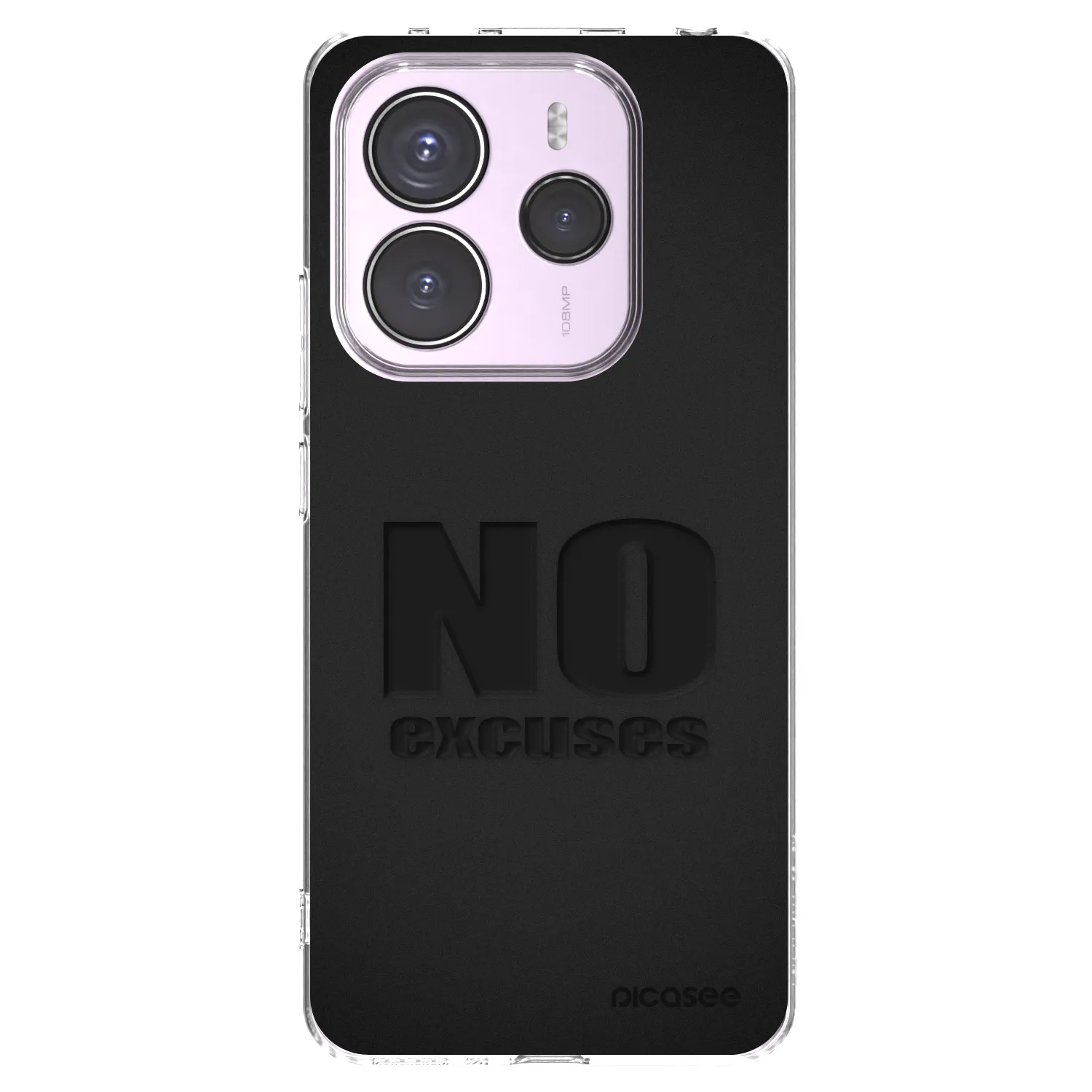 Picasee silikonowe przeźroczyste etui na Xiaomi Redmi Note 14 5G - No Excuses