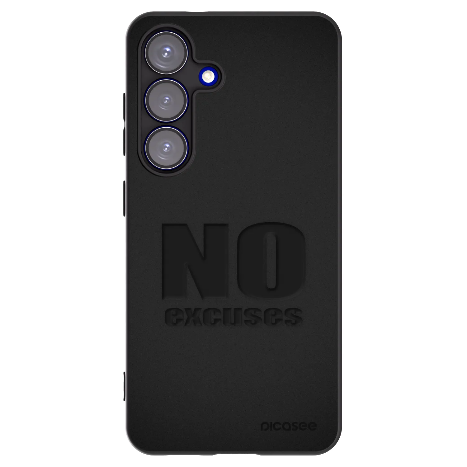 Picasee silikonowe czarne etui na Samsung Galaxy S25 5G - No Excuses