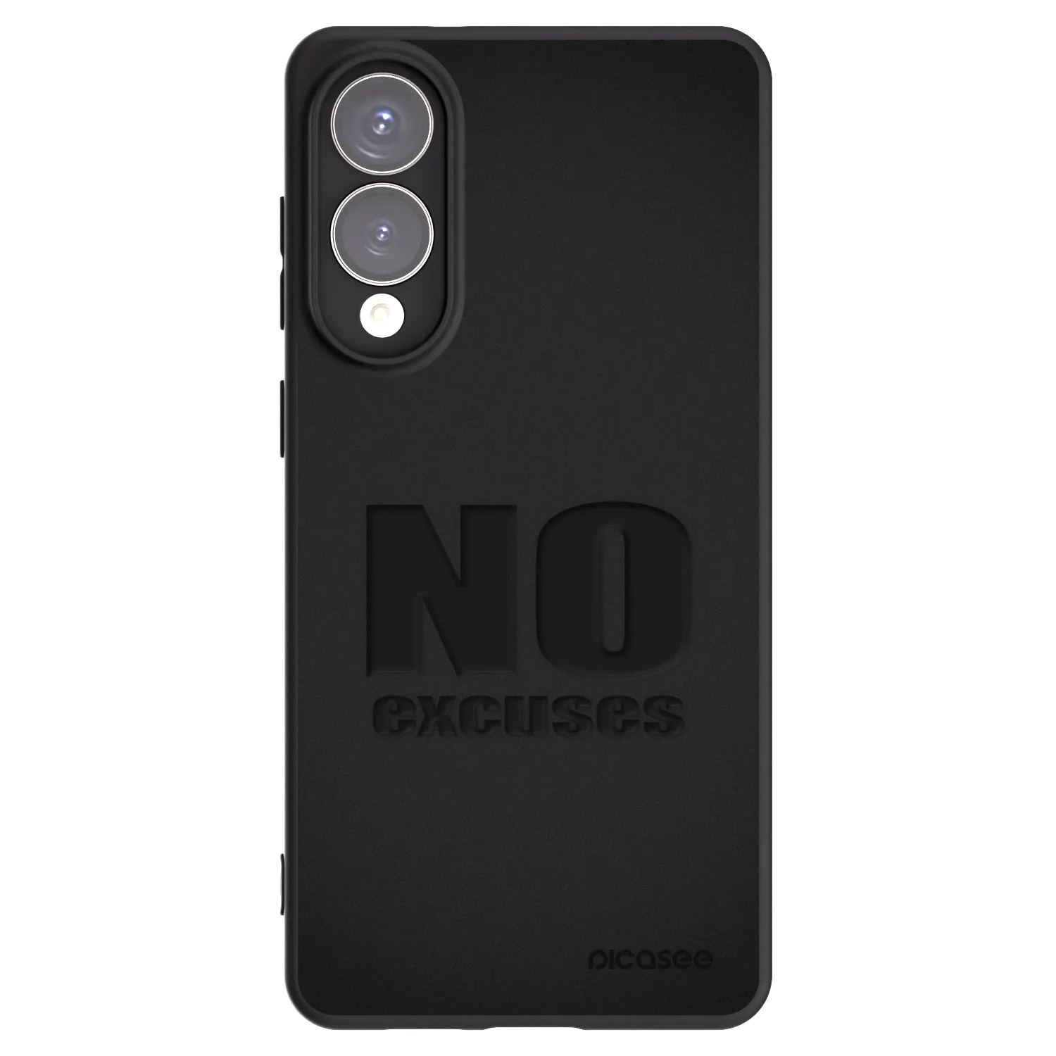 Picasee silikonowe czarne etui na Samsung Galaxy S25 Edge 5G - No Excuses
